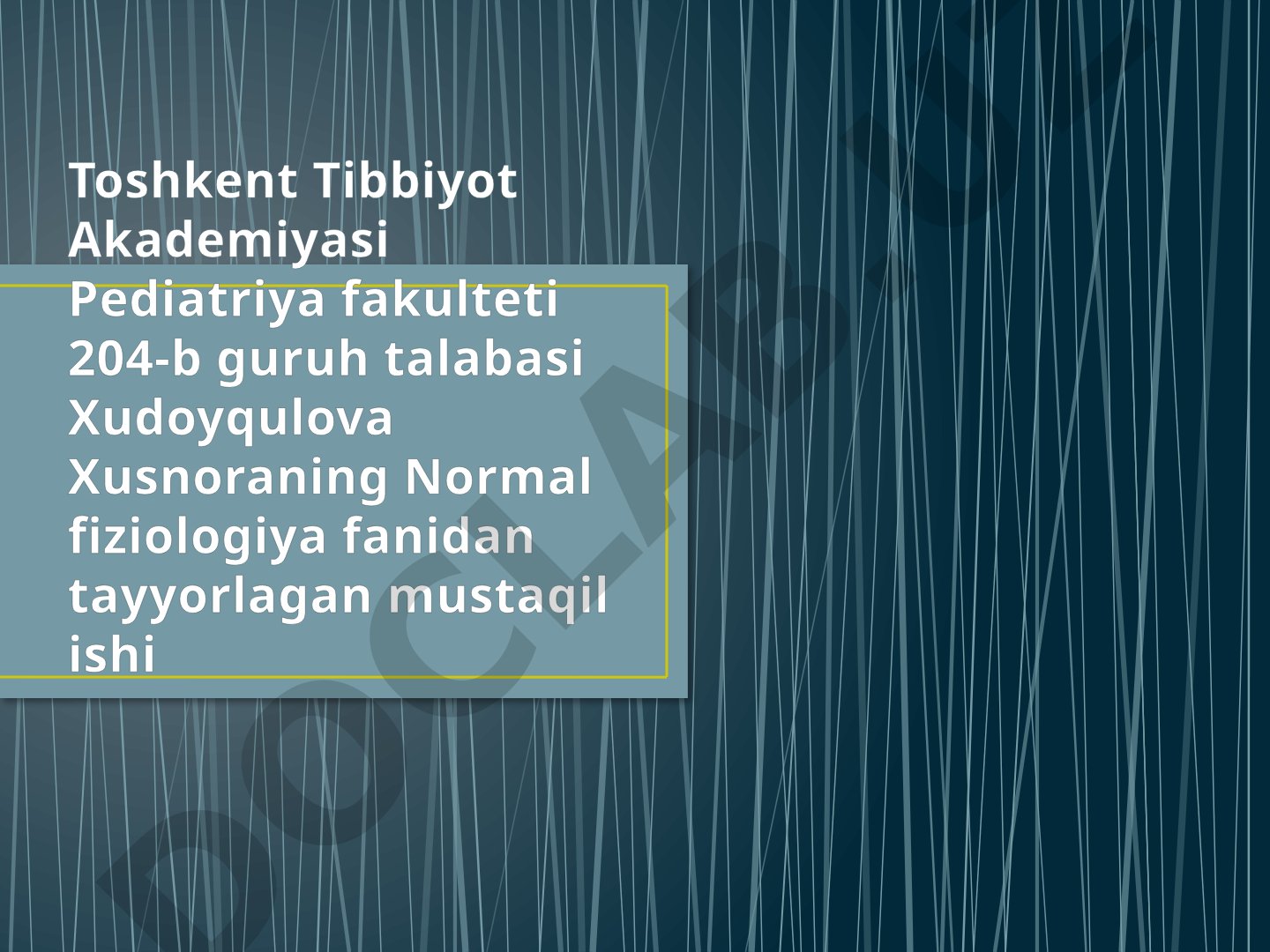Orqa miyaning o’tkazuvchan yo’llari