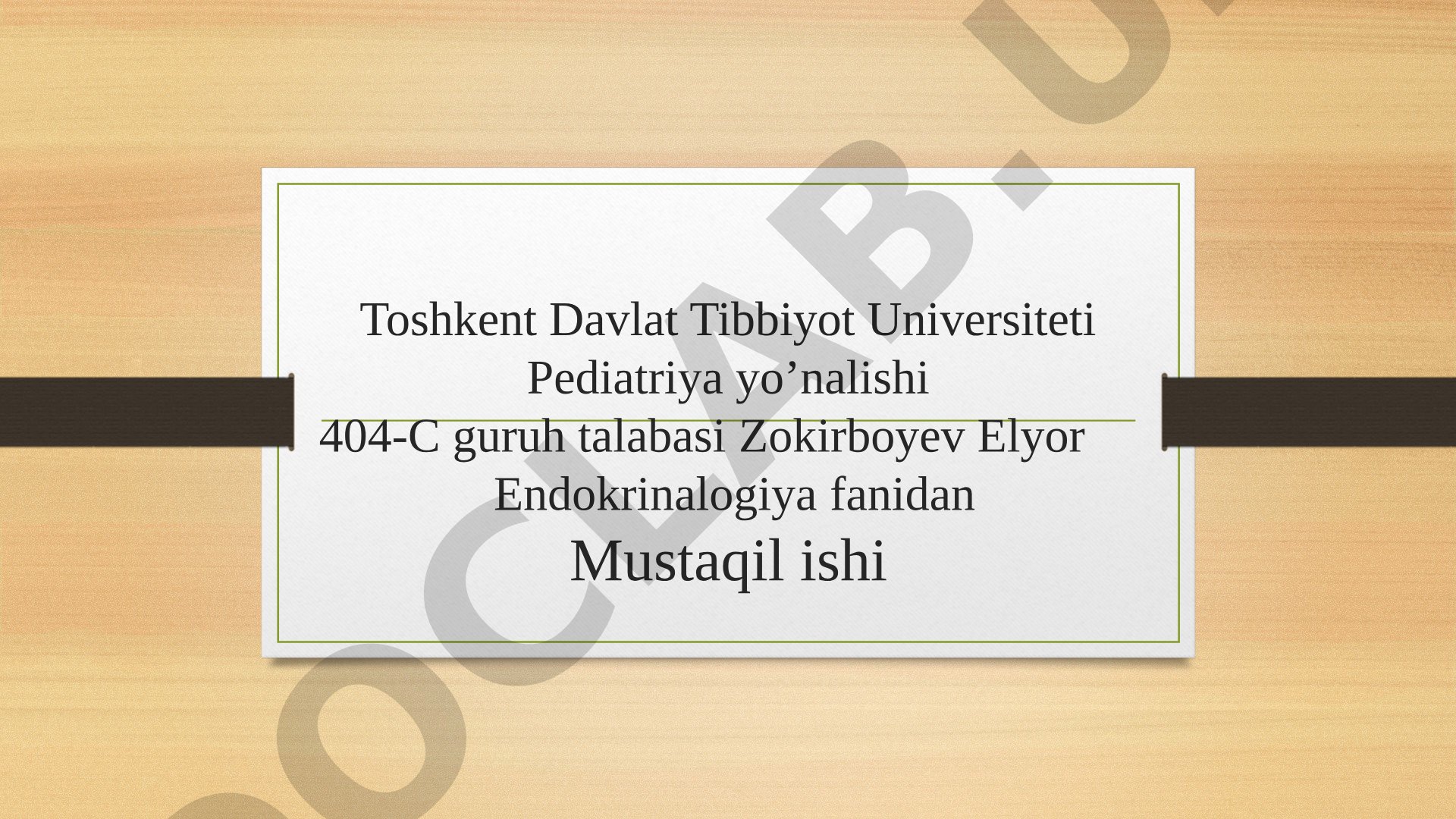 Qandli diabet etiologiyasi patogenezi tasnifi klinikasi tashxislash