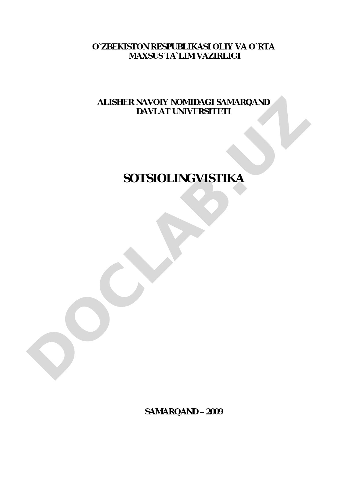 Sotsiolingvistika