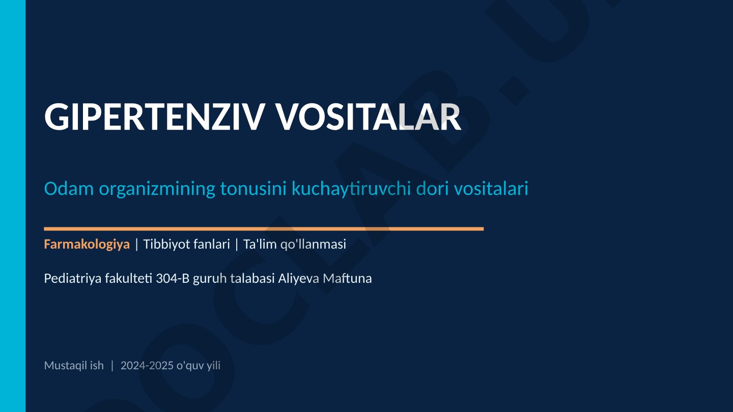 Gipertenziv vositalar