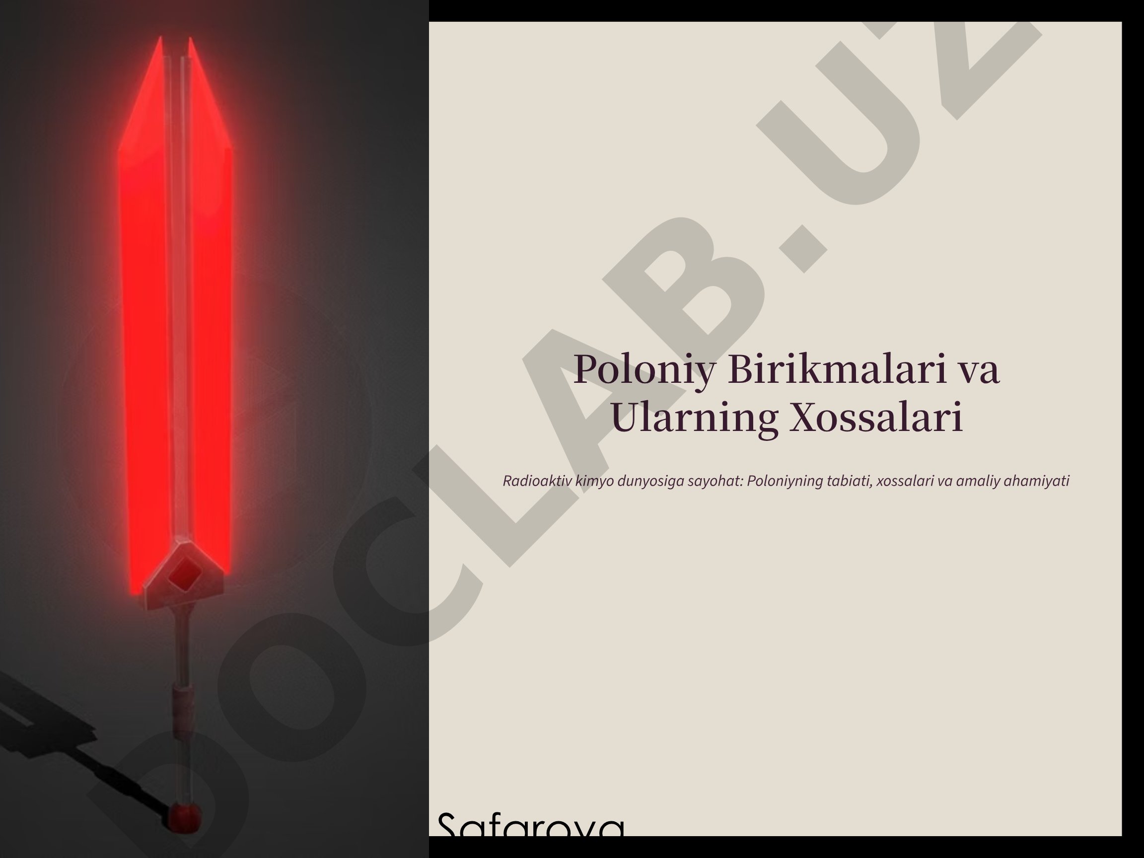 Poloniy Birikmalari va Ularning Xossalari