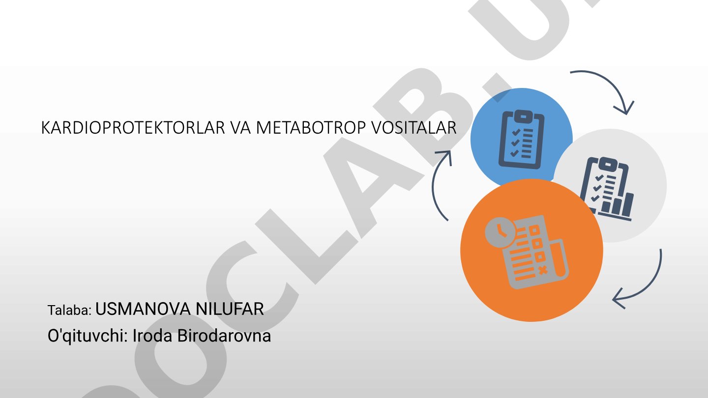 Kardioprotektorlar va metabotrop vositalar