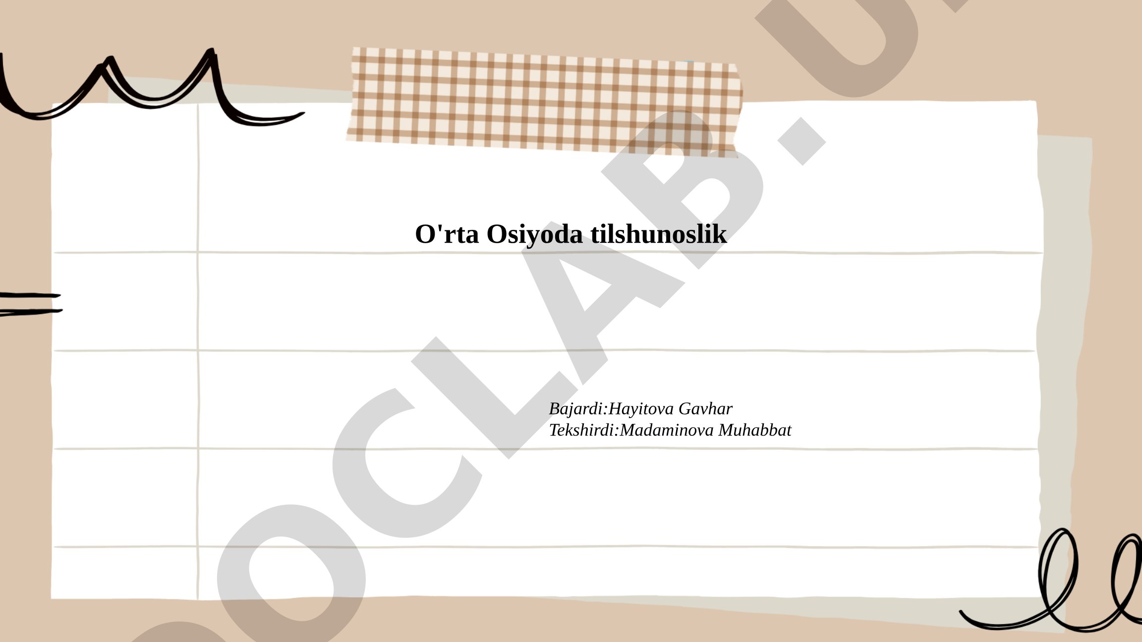 Oʻrta Osiyo turk tillarining tarixiy rivojlanishi va dialektologiyasi