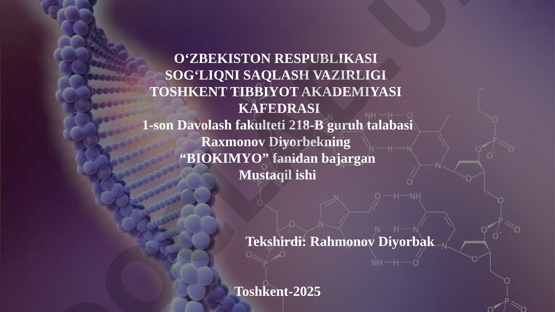 Sigareta tarkibidagi benzopiren moddasini o'sma kasalliklari rivojlanishidagi roli