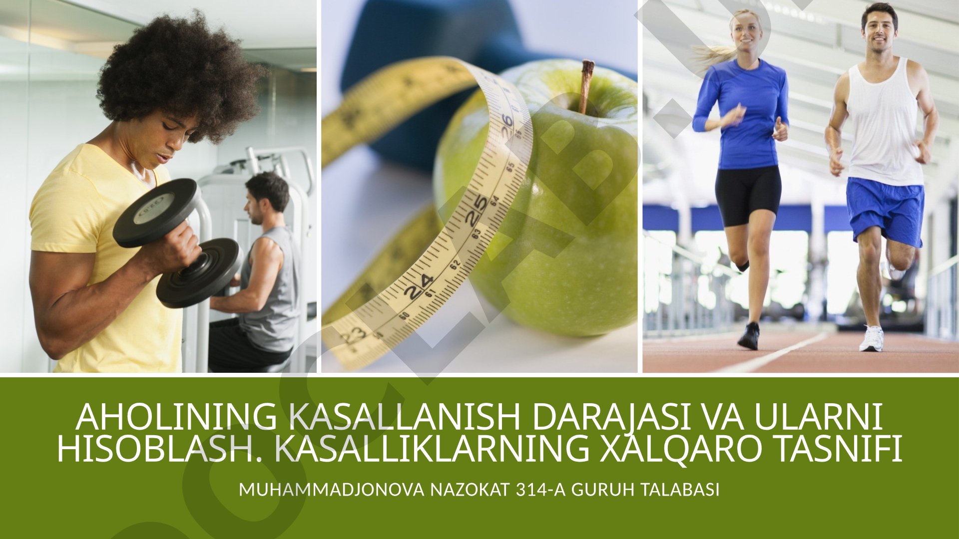 Aholining kasallanish darajasi va ularni hisoblash