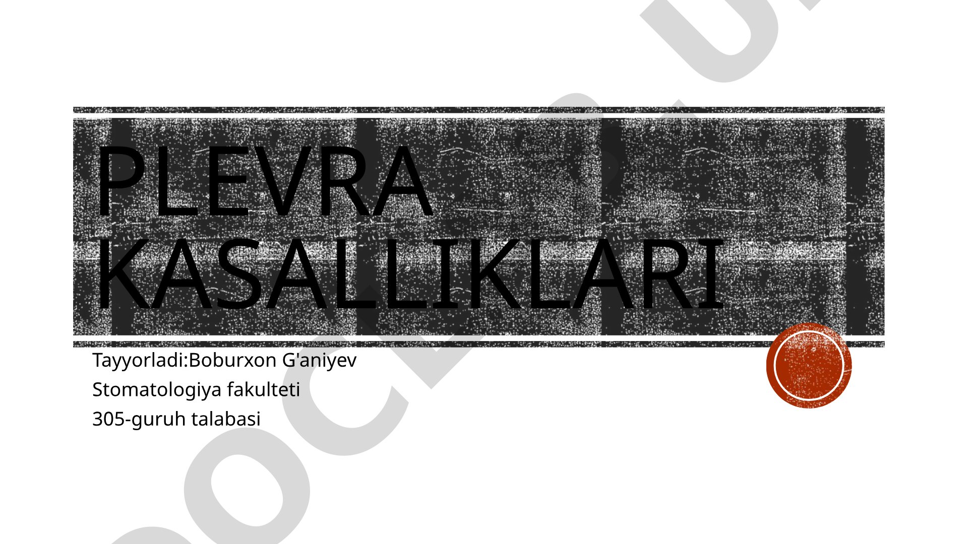 Plevra kasalliklari
