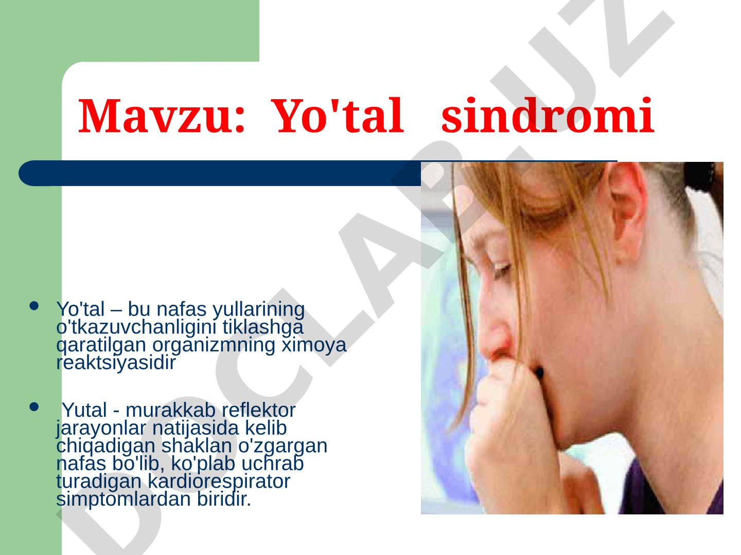 Yo'tal sindromi