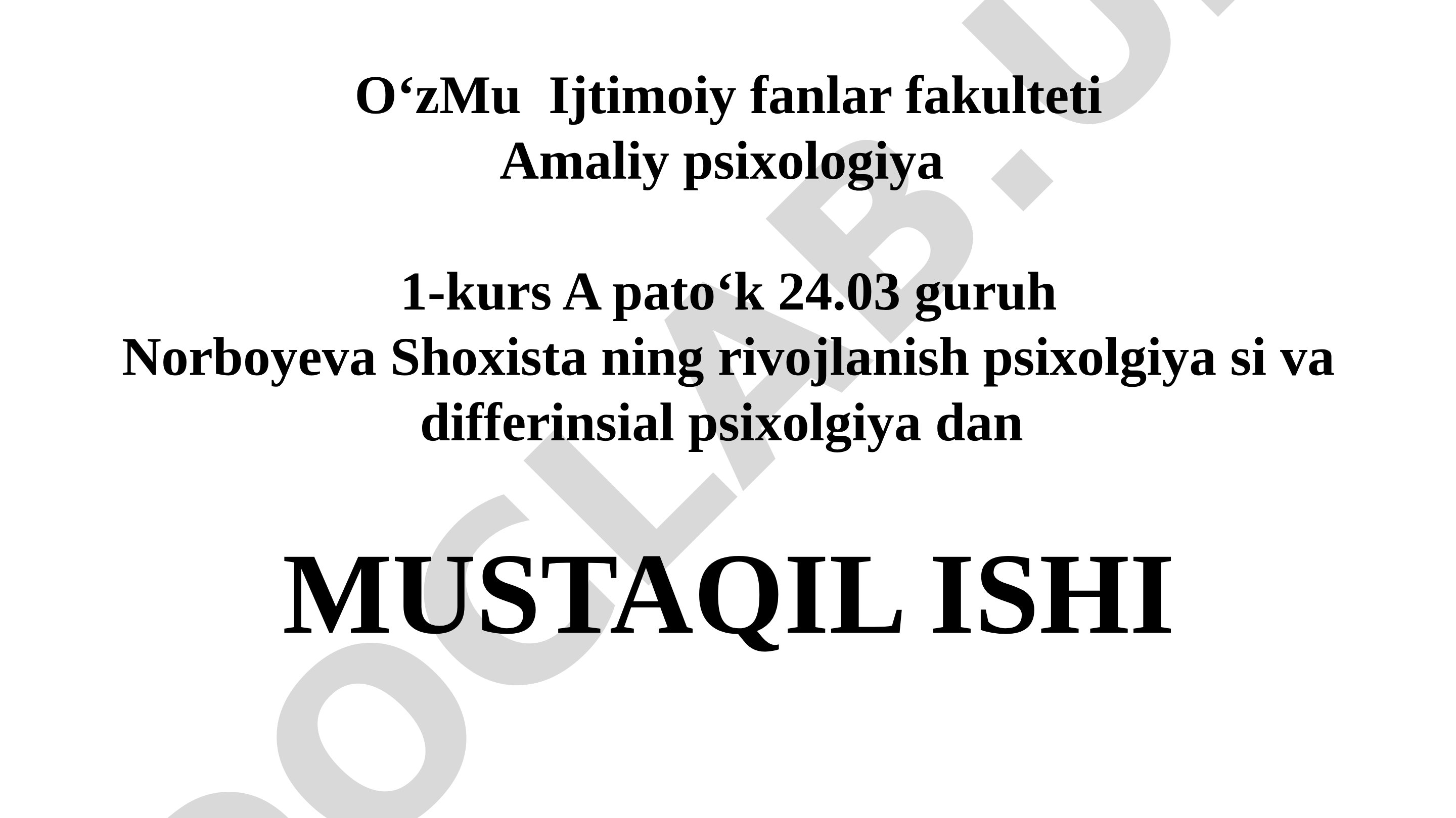 Psixik taraqqiyotning asosiy bosqichlari va ta'limning psixologik ta'siri
