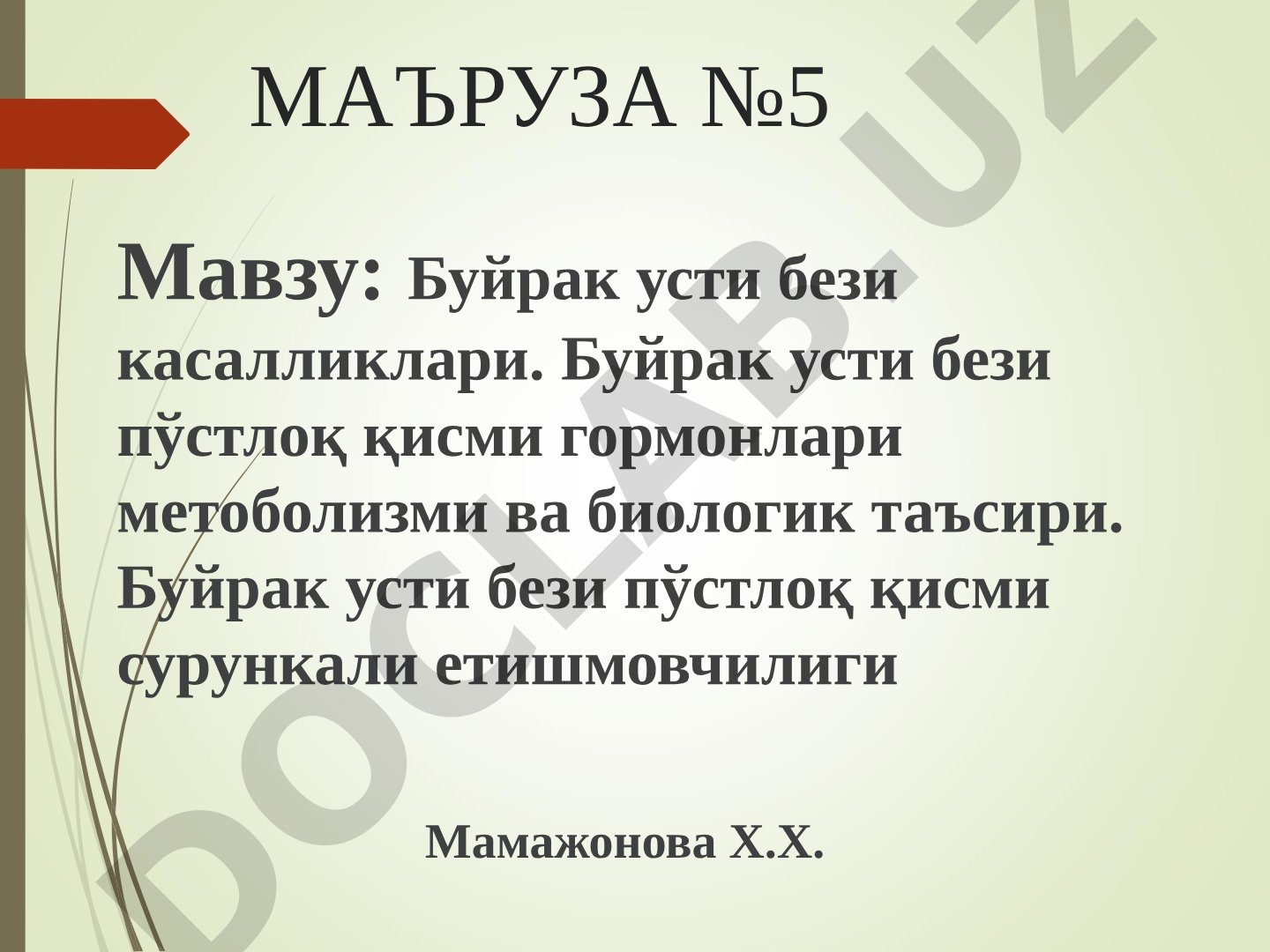 Буйрак усти бези касалликлари