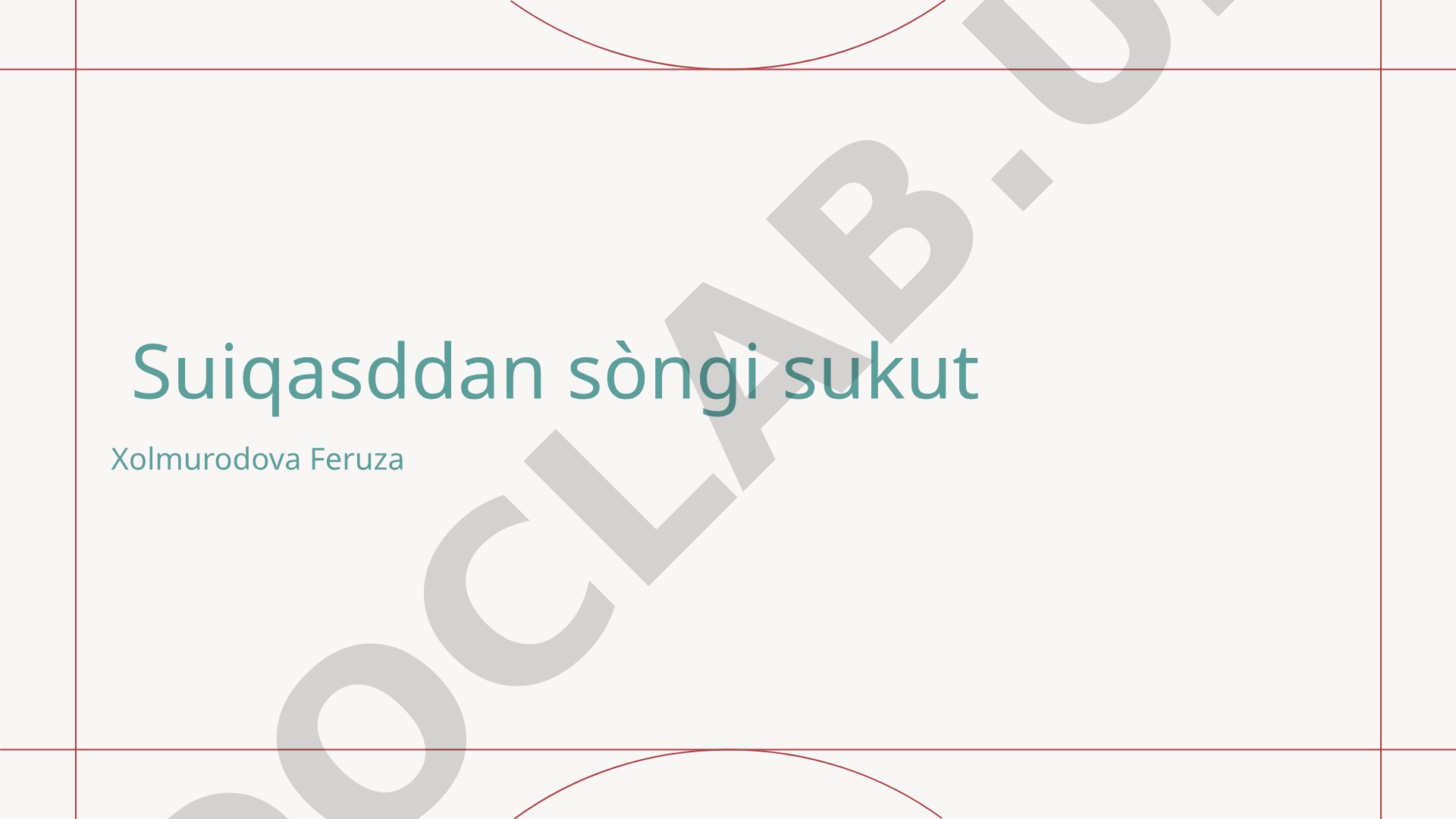 Suiqasddan: Merosi, madaniyatdagi o'rni va zamonaviy ahamiyati
