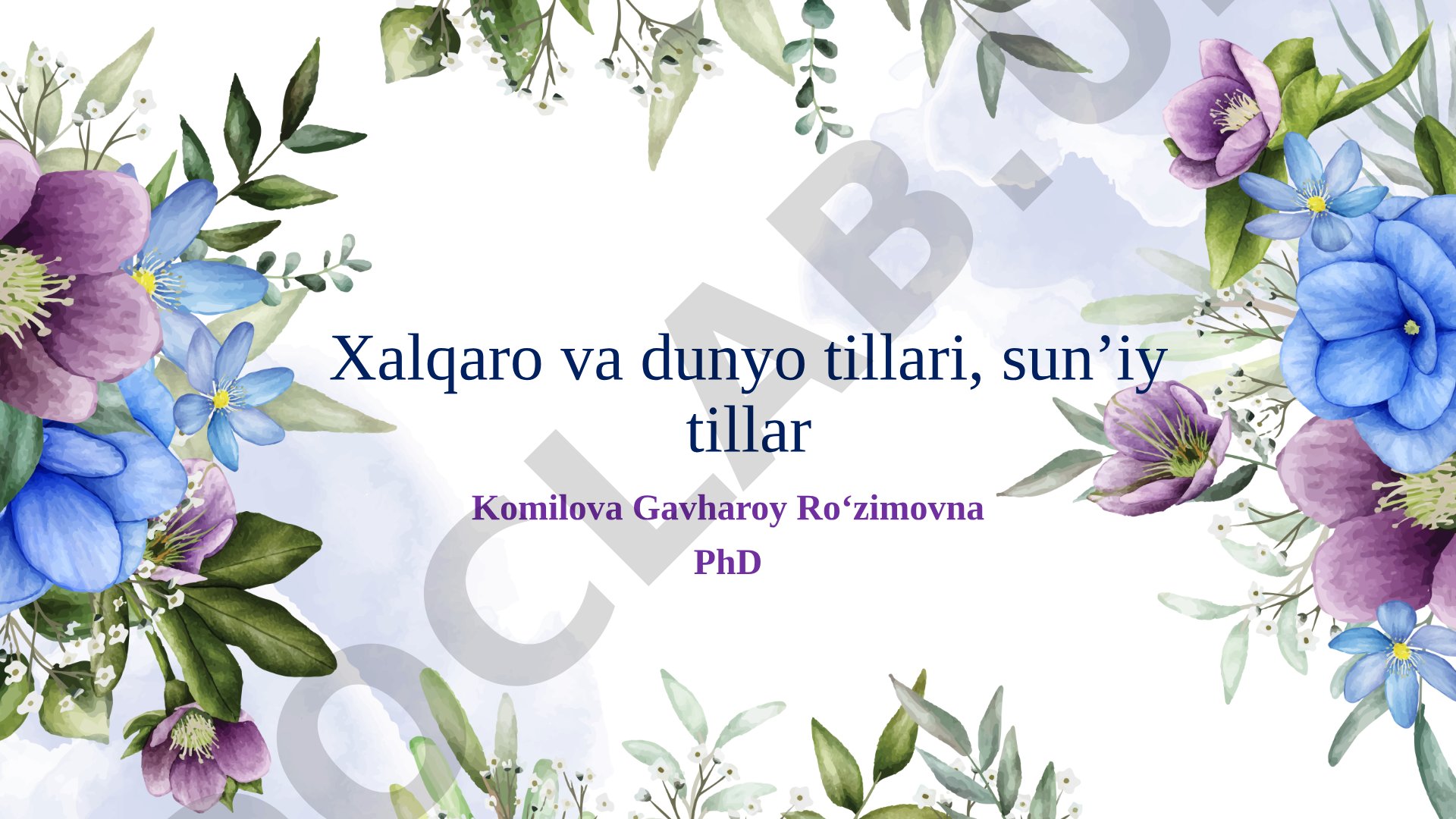 Xalqaro va dunyo tillari, sun'iy tillar