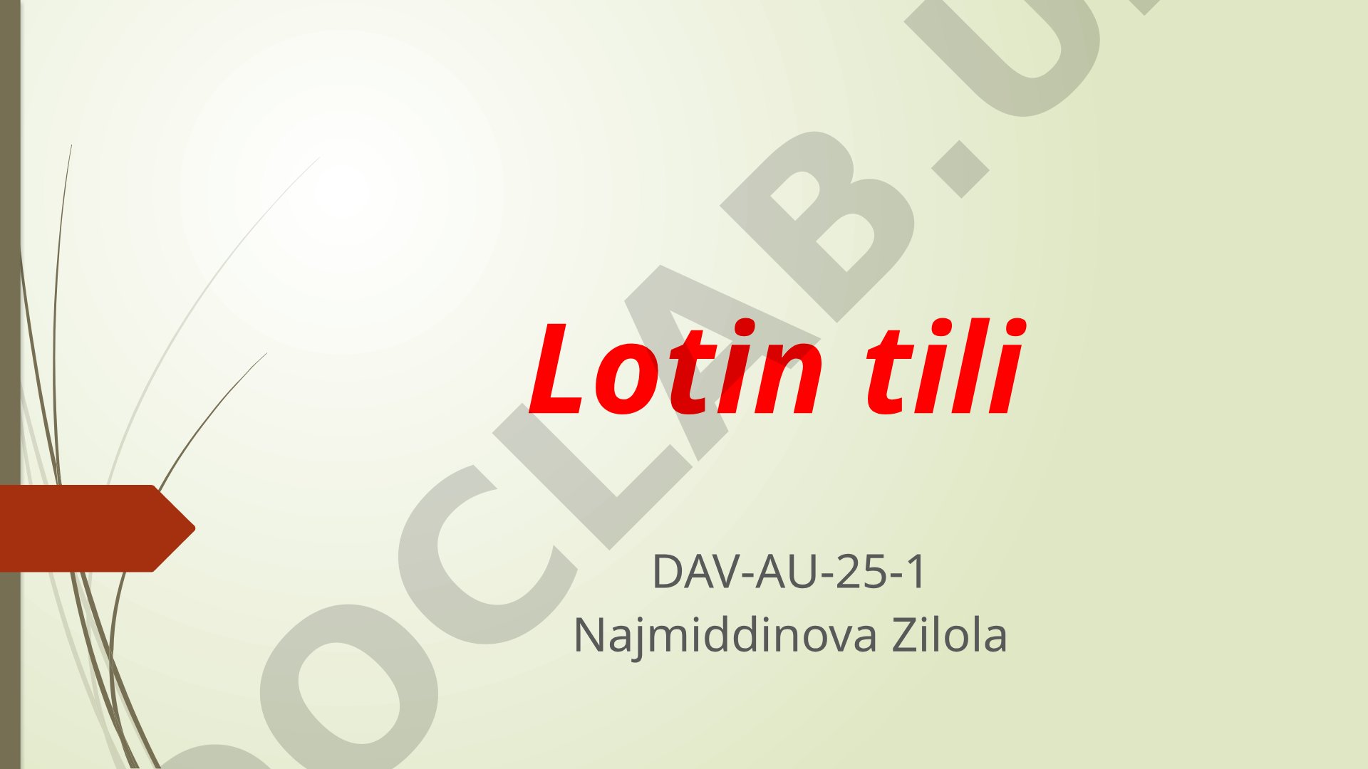 Lotin tili tarixi va yillar davomida rivojlanishi