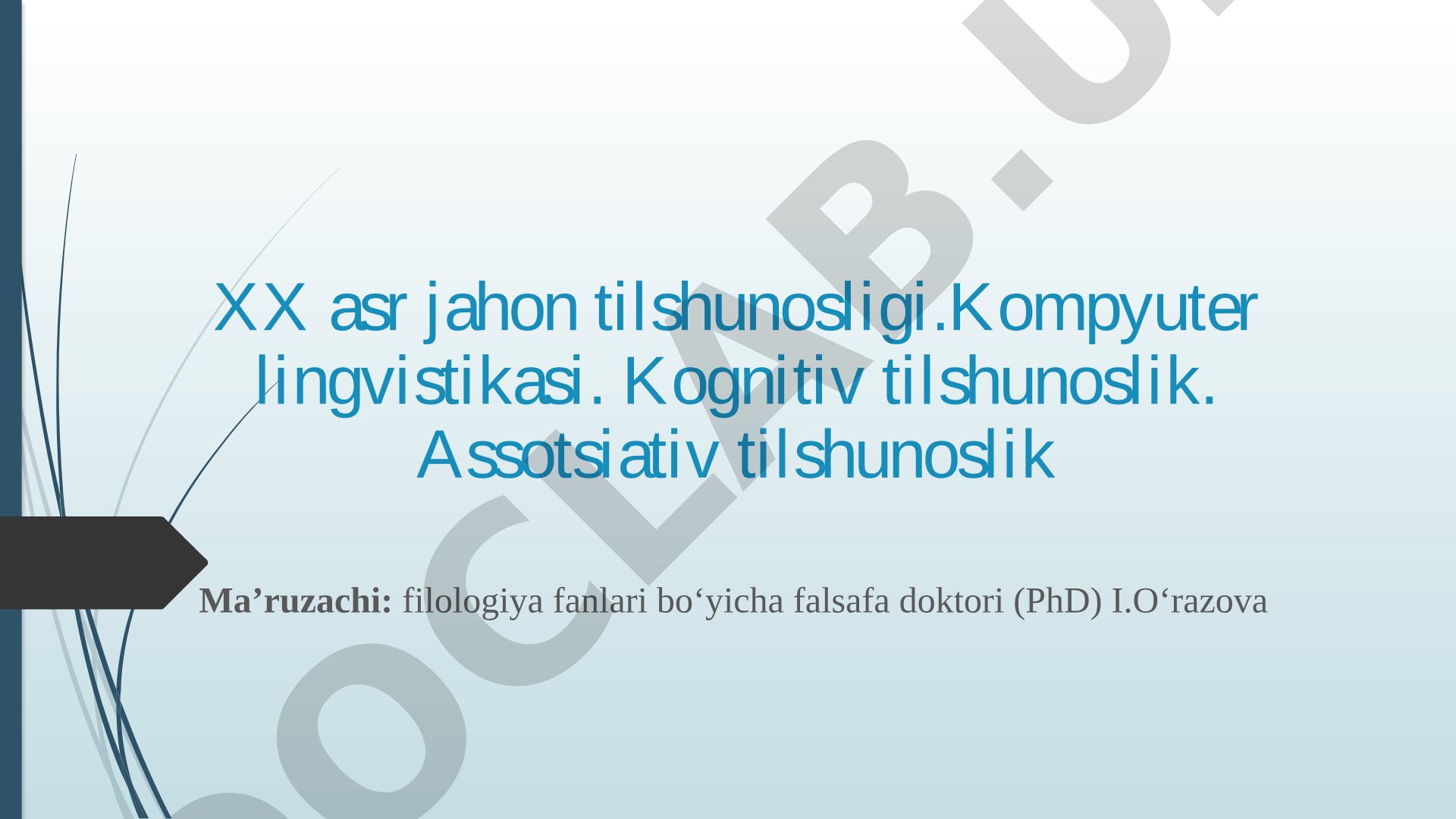 XX asr jahon tilshunosligi: Kompyuter lingvistikasi, kognitiv va assotsiativ tilshunoslik