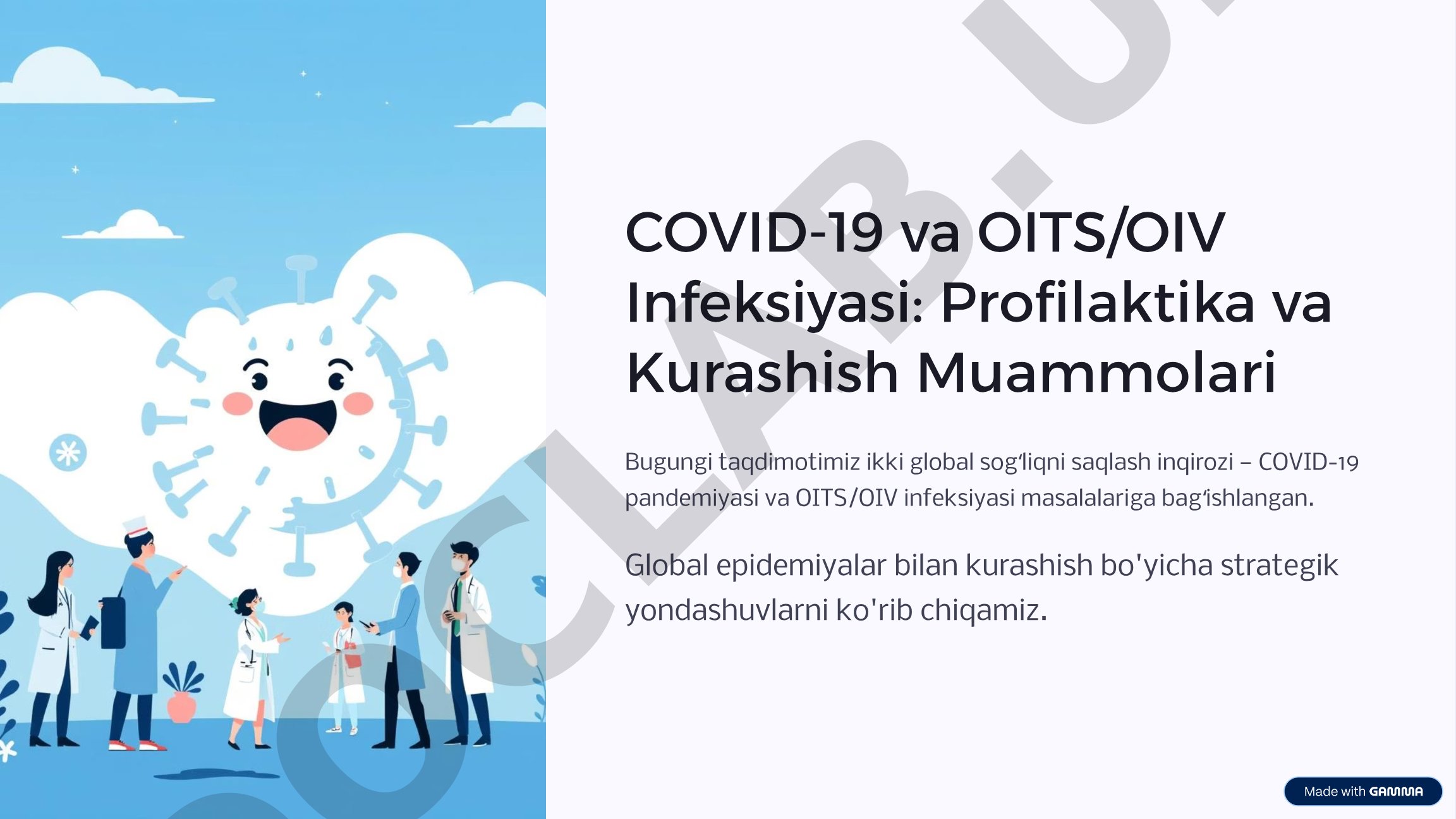 COVID-19 va OITS/OIV Infeksiyasi: Profilaktika va Kurashish Muammolari
