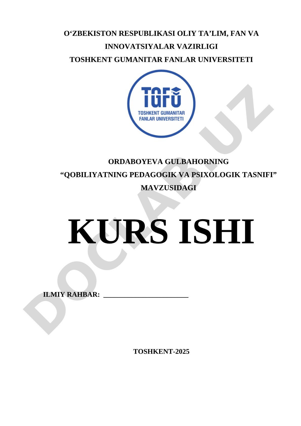 Qobiliyatning pedagogik va psixologik tasnifi
