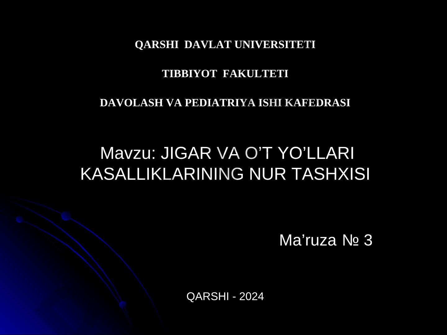 Jigar va o't yo'llari kasalliklarining nur tashxisi