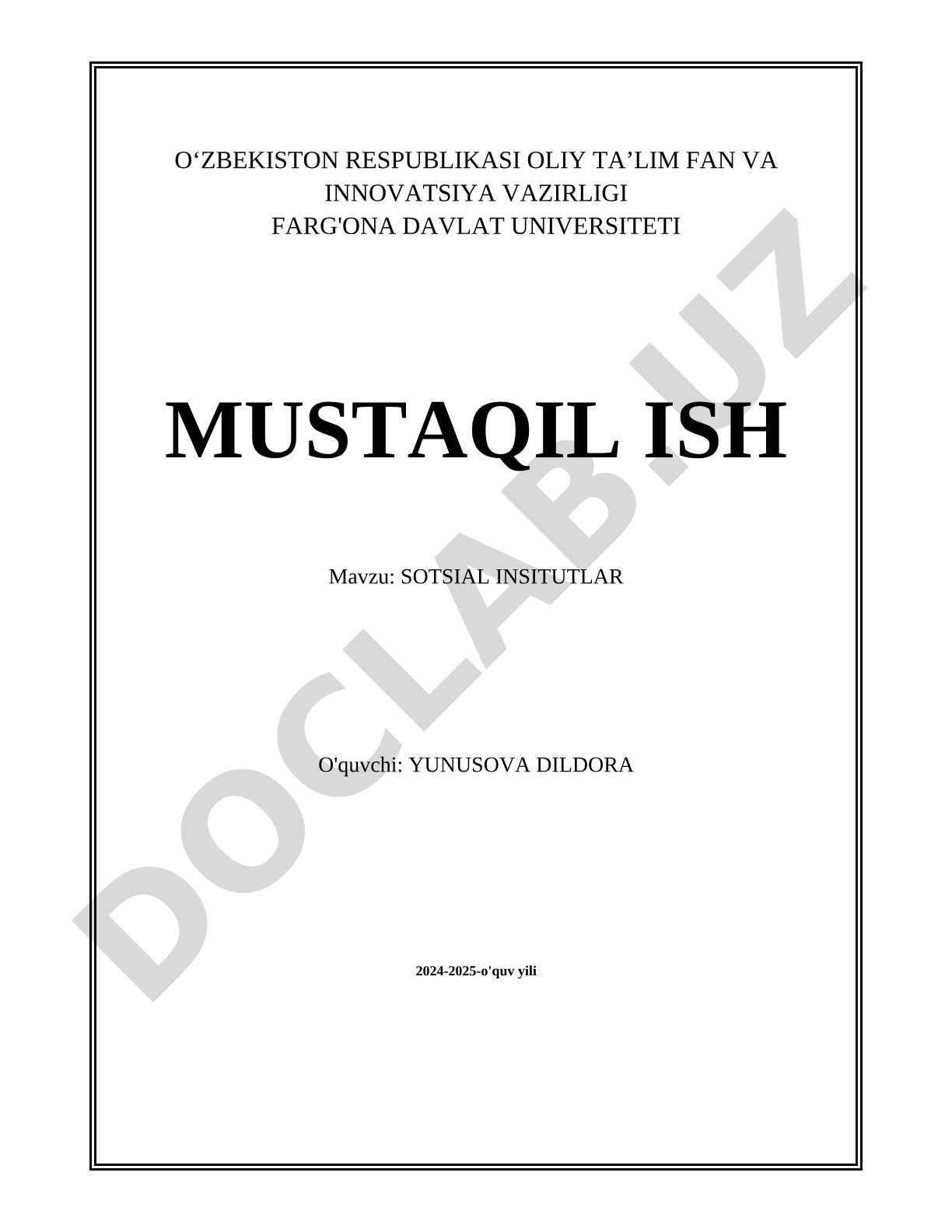 Sotsial institutlar