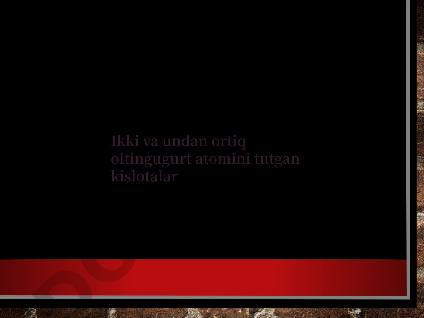 Ikki va undan ortiq oltingugurt atomini tutgan kislotalar