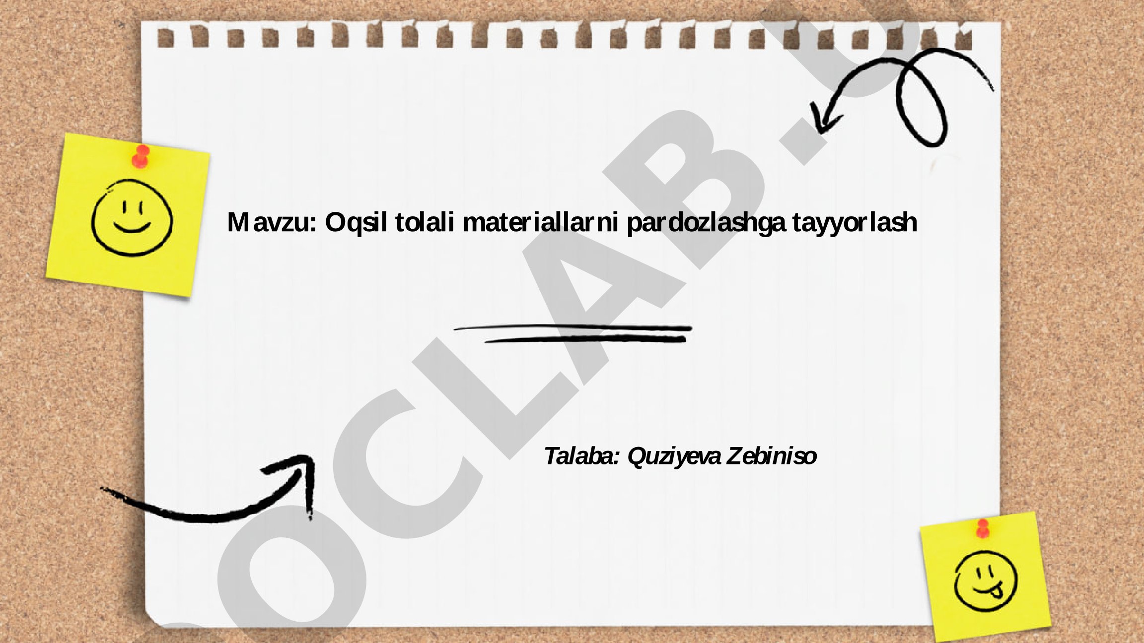 Oqsil tolali materiallarni pardozlashga tayyorlash