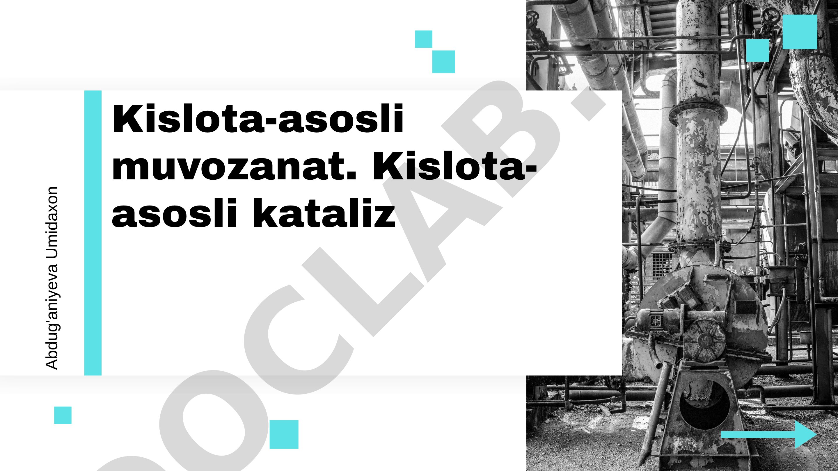 Kislota-asosli muvozanat va kataliz