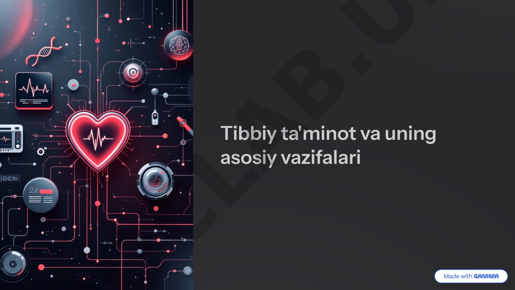 Tibbiy ta'minot va uning asosiy vazifalari