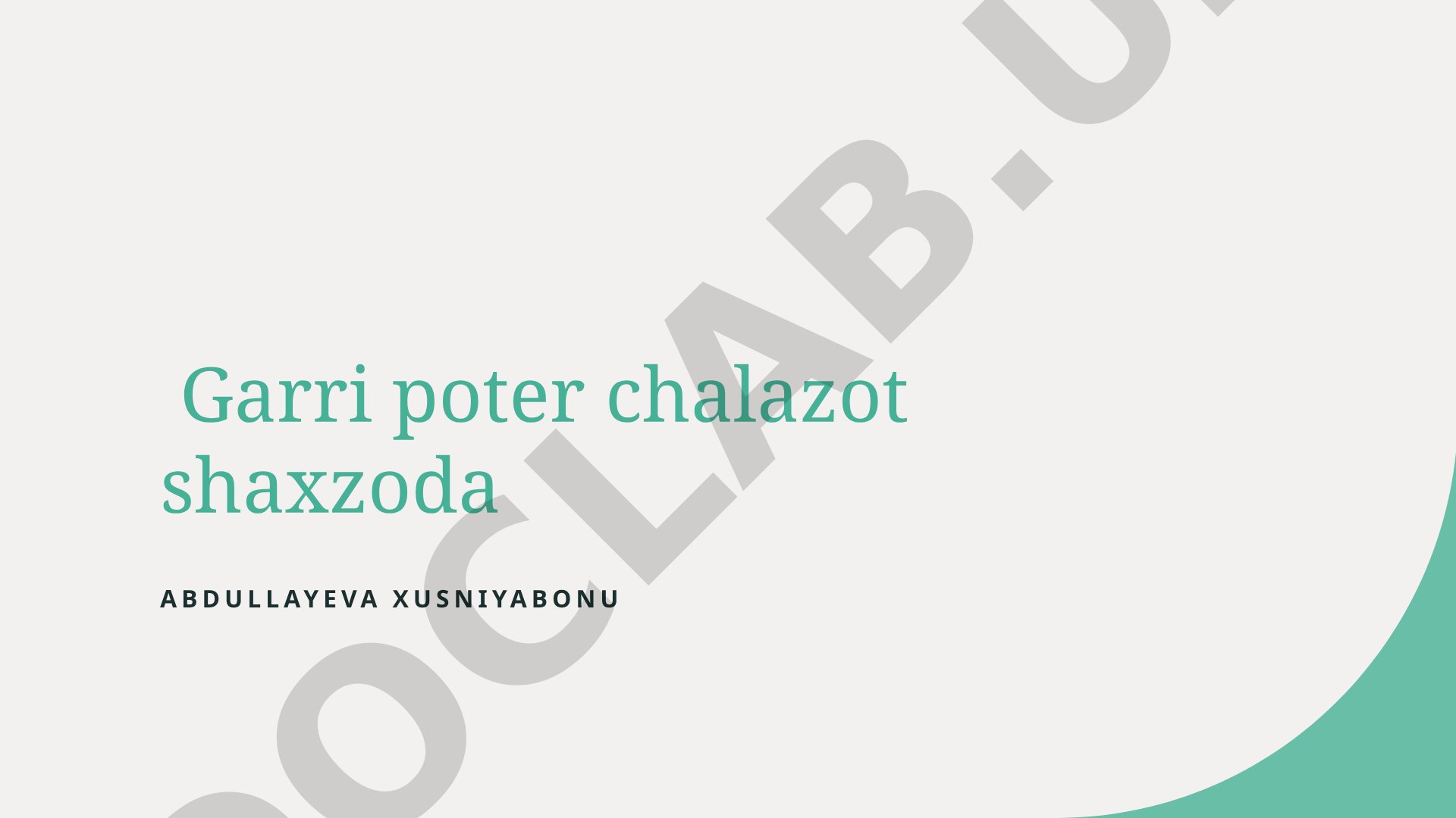 Garri Poter va sehrli realizm: O'zbek adabiyotidagi ta'siri