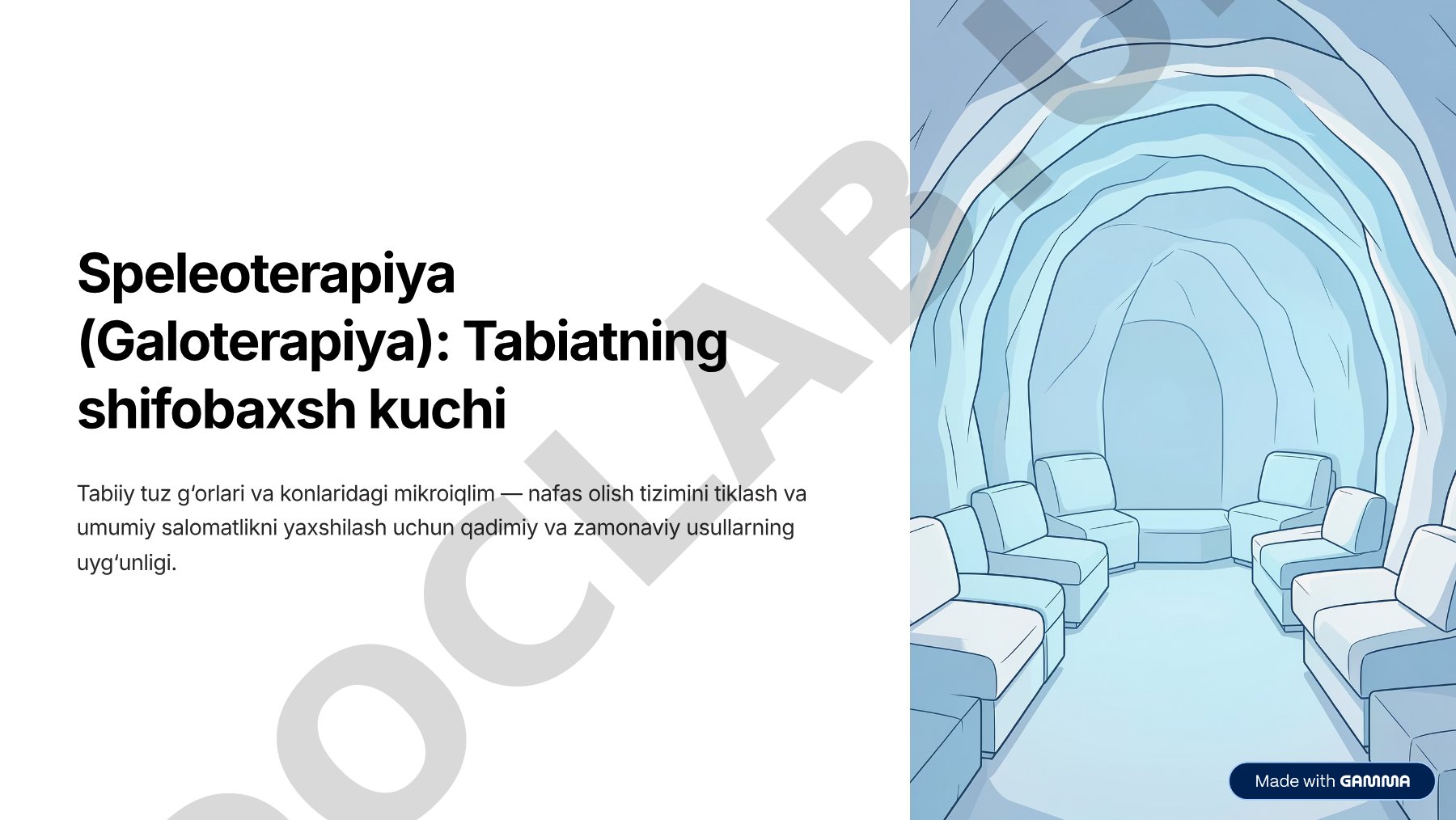 Speleoterapiya (Galoterapiya): Tabiatning shifobaxsh kuchi