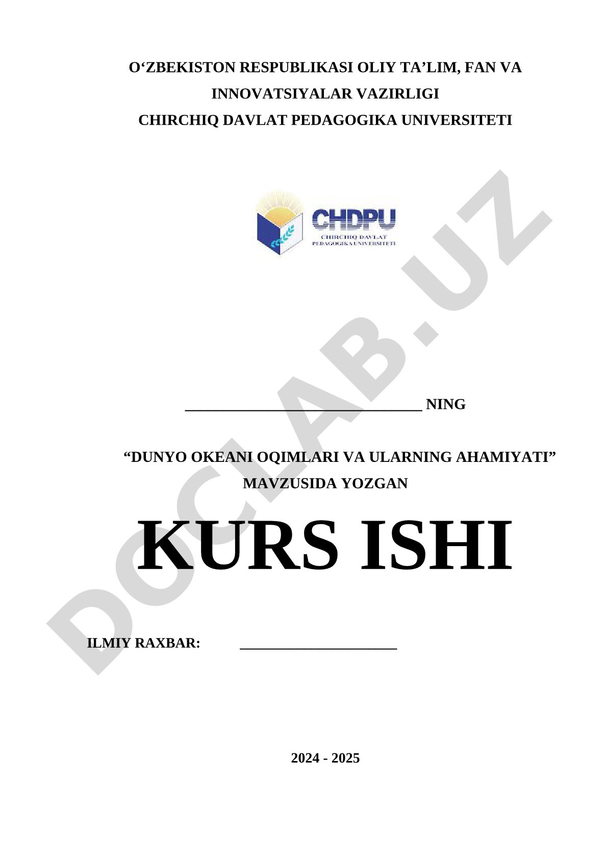 Dunyo okeani oqimlari va ularning ahamiyati