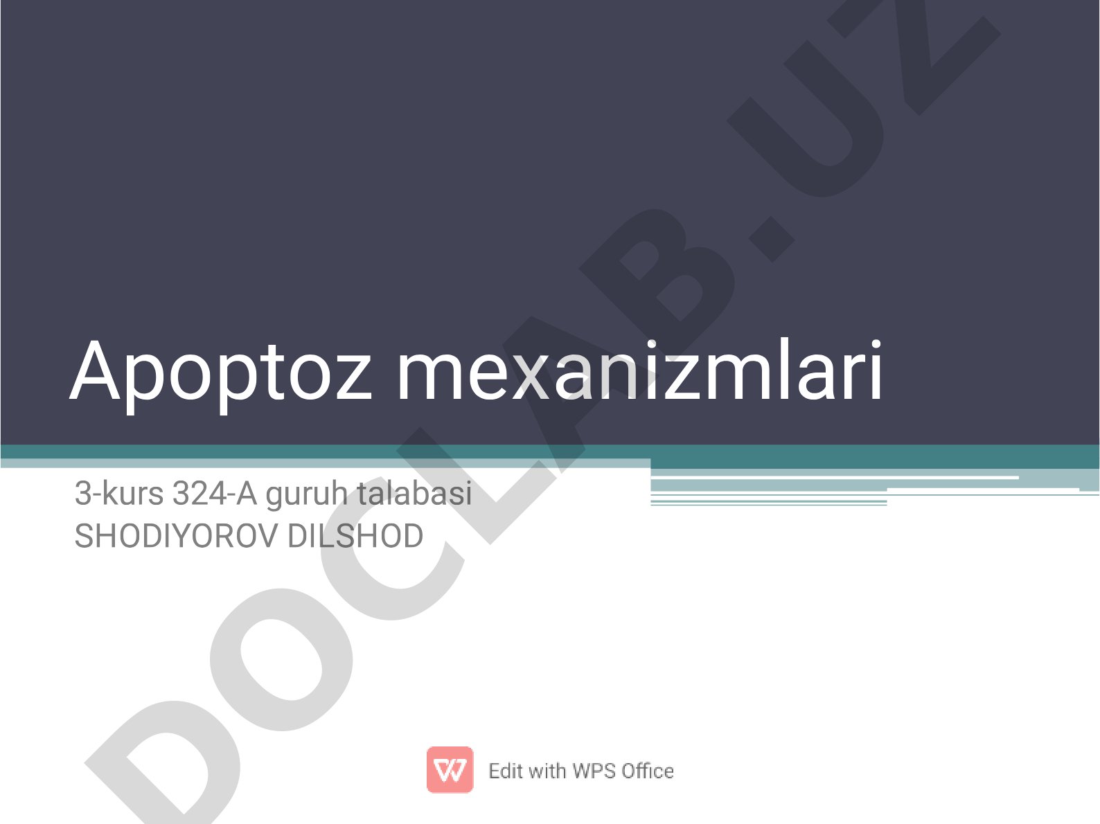 Apoptoz mexanizmlari