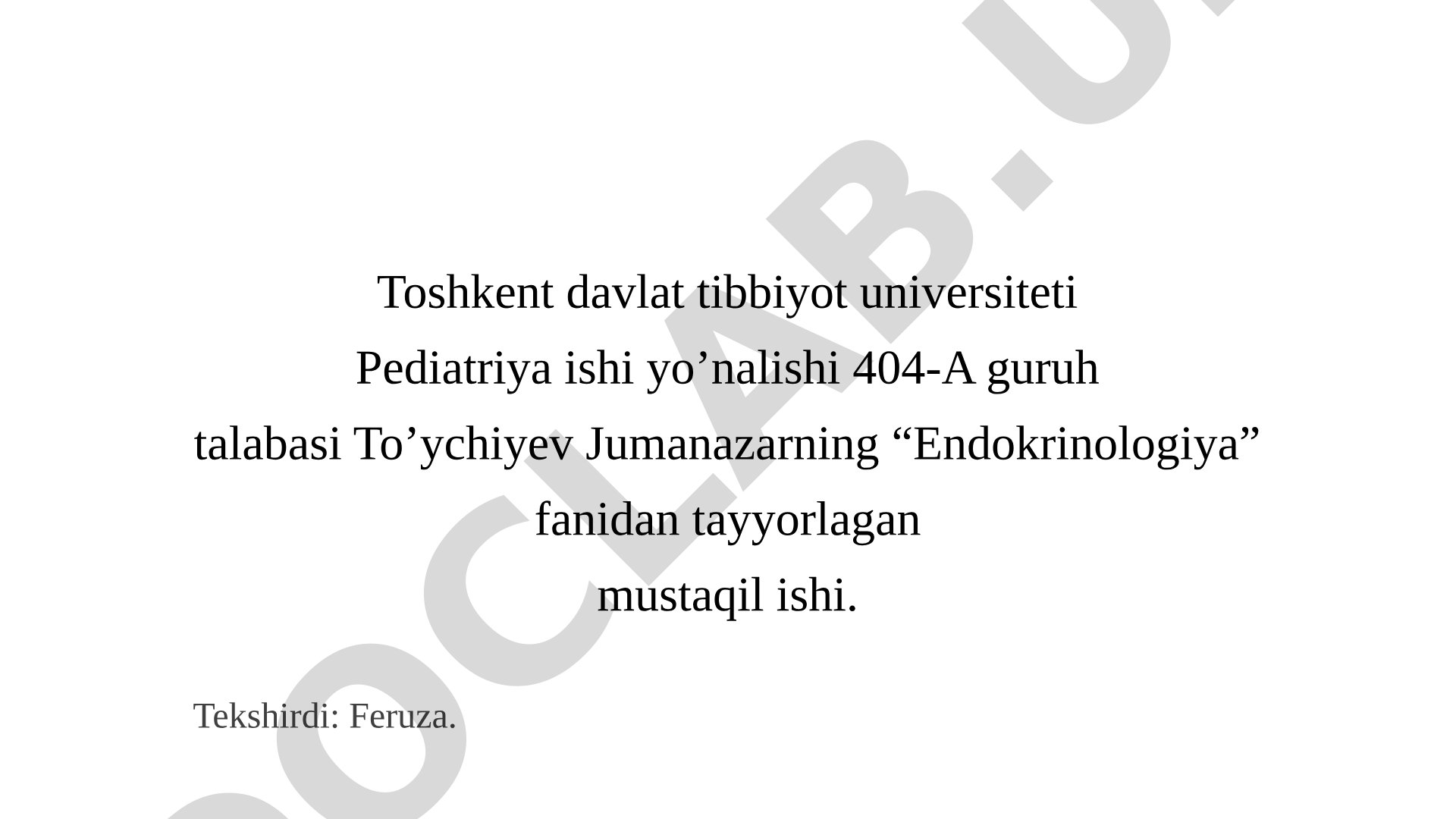Qandli diabet kasalligini davolashda dori vositalari