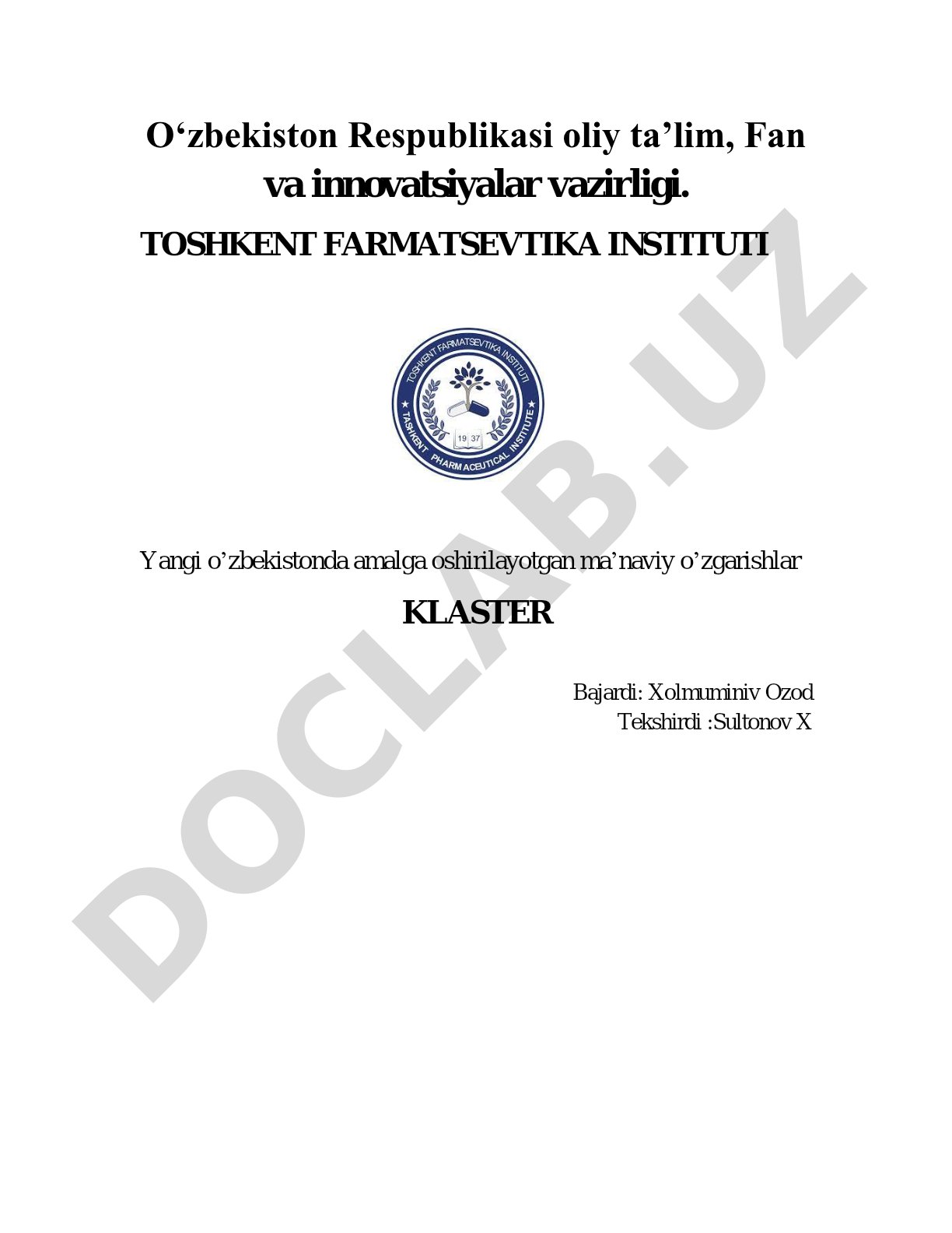 Yangi O'zbekistonda amalga oshirilayotgan ma'naviy o'zgarishlar