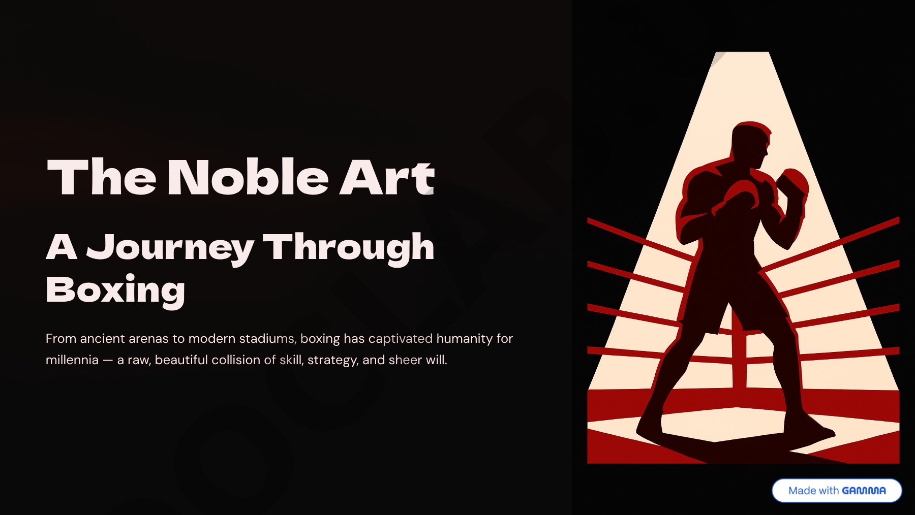 The Noble Art: A Journey Through Boxing