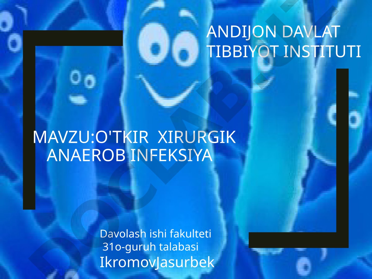 O'tkir xirurgik anaerob infeksiya
