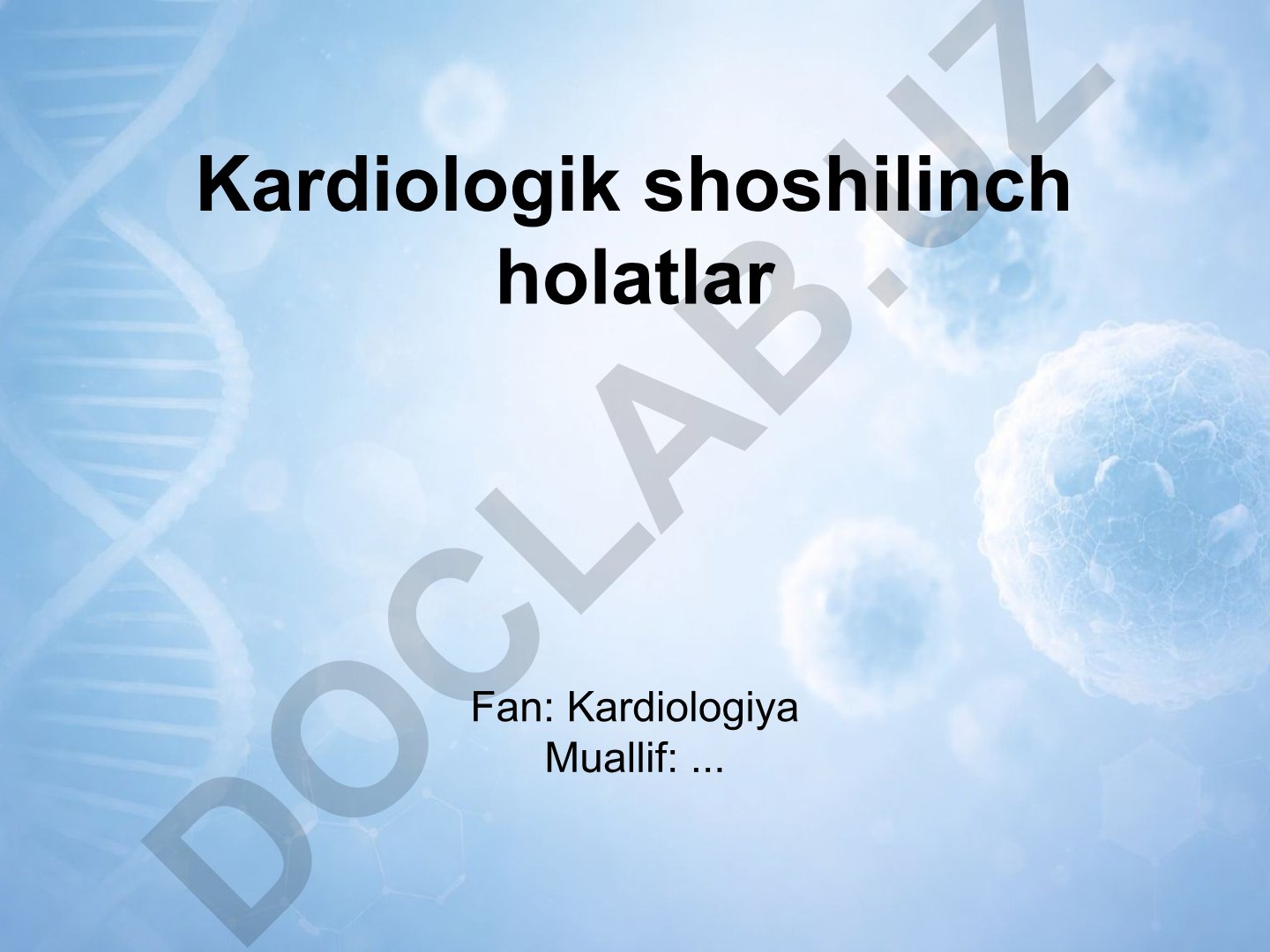 Kardiologik shoshilinch holatlar
