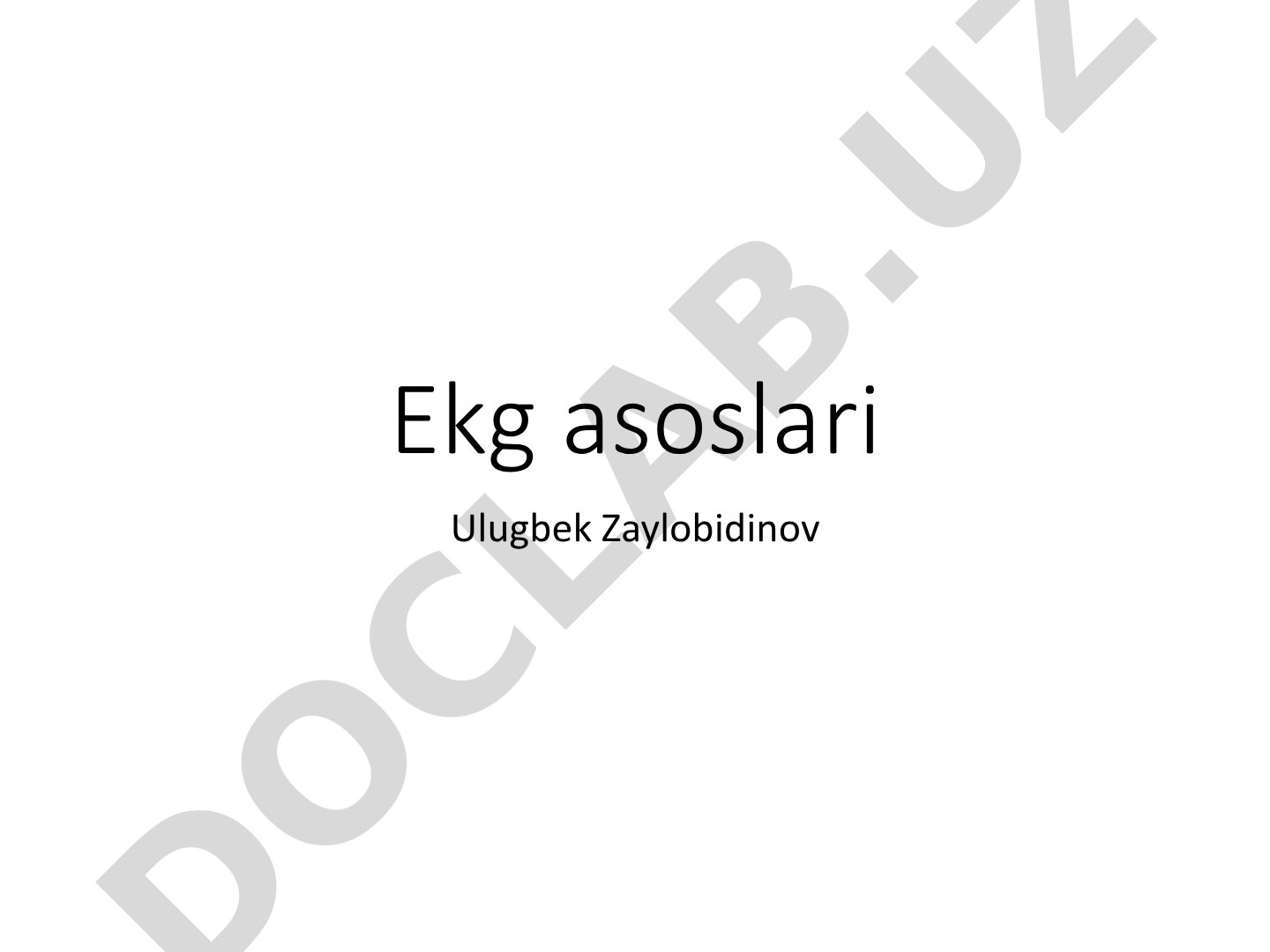 EKG asoslari