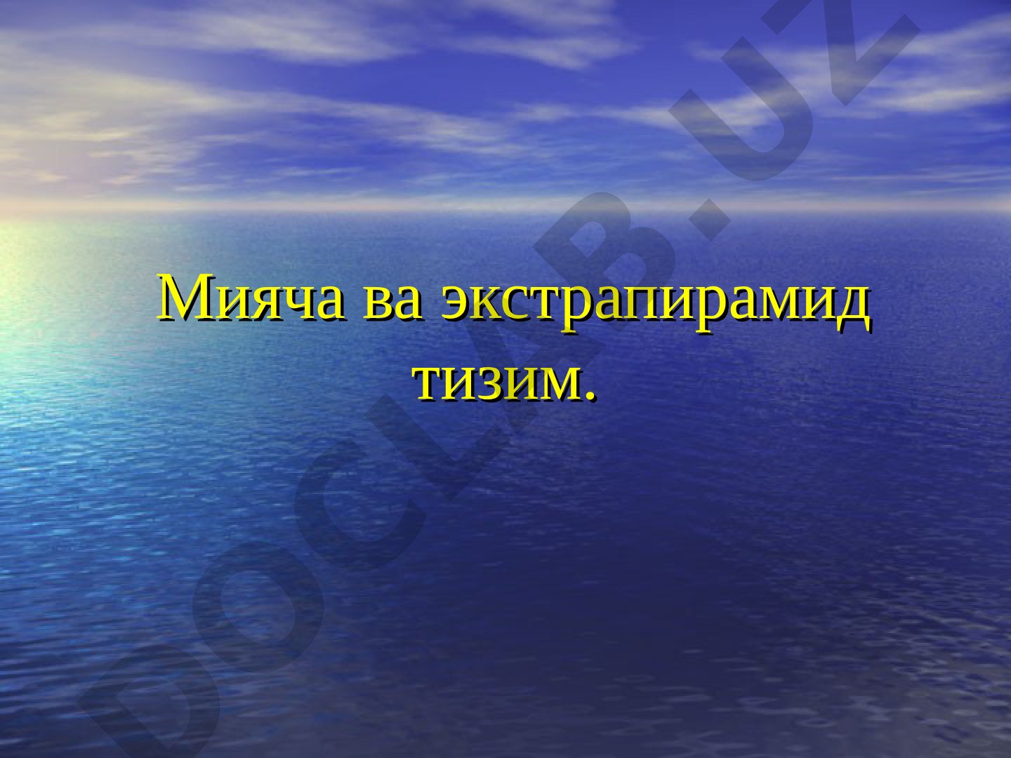Мияча ва экстрапирамид тизим
