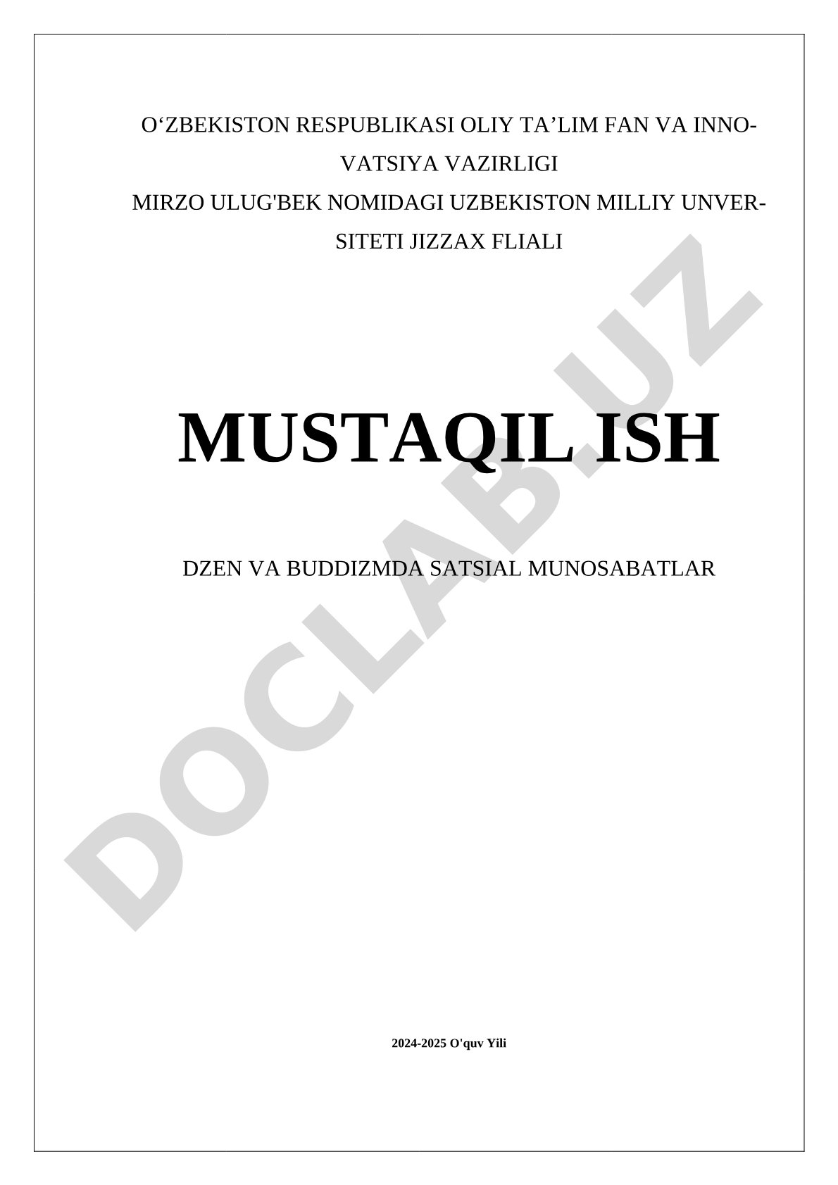 Dzen va buddizmda sotsial munosabatlar