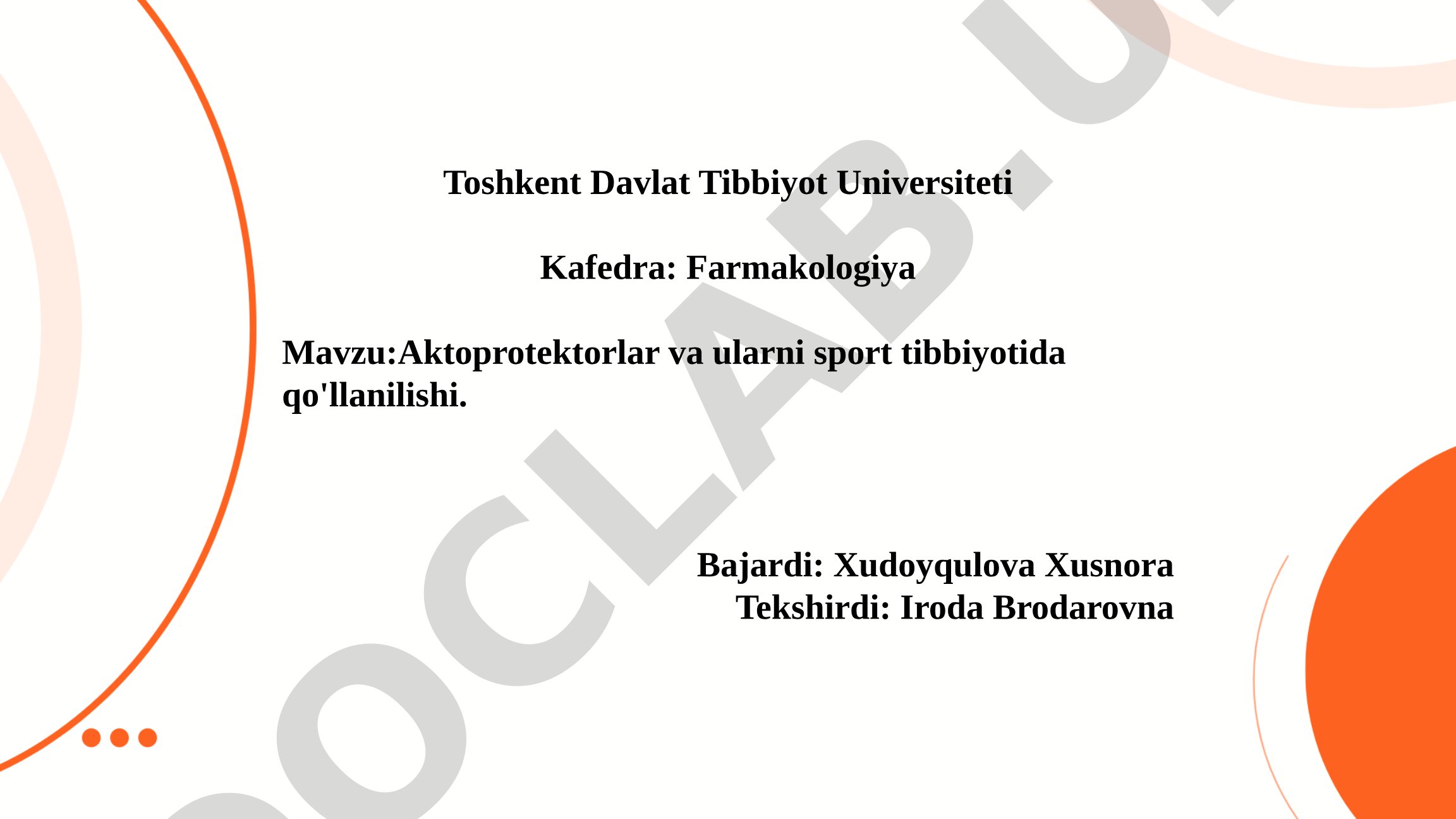 Aktoprotektorlar va ularni sport tibbiyotida qo'llanilishi