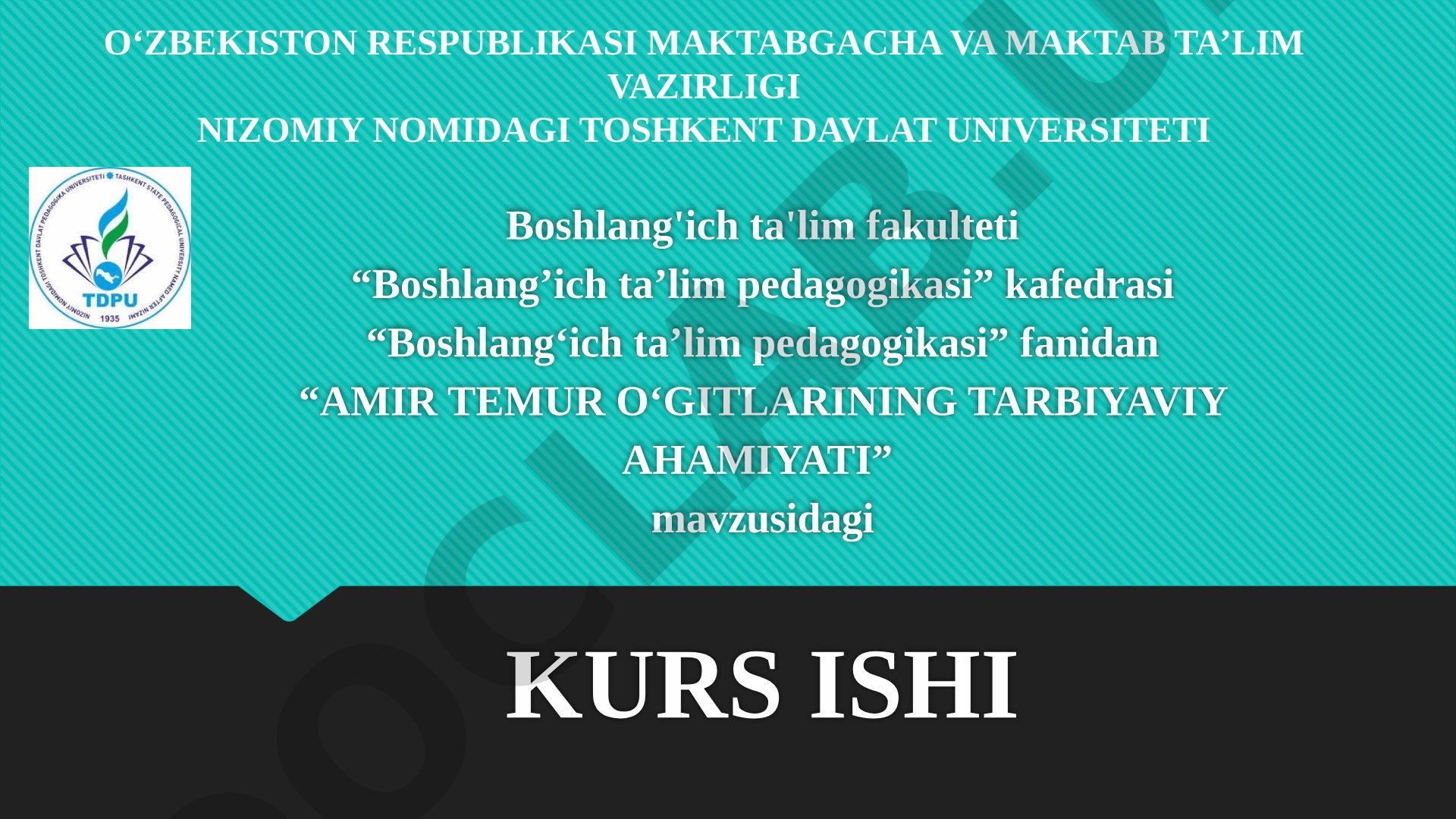 Amir Temur o'gitlarining tarbiyaviy ahamiyati