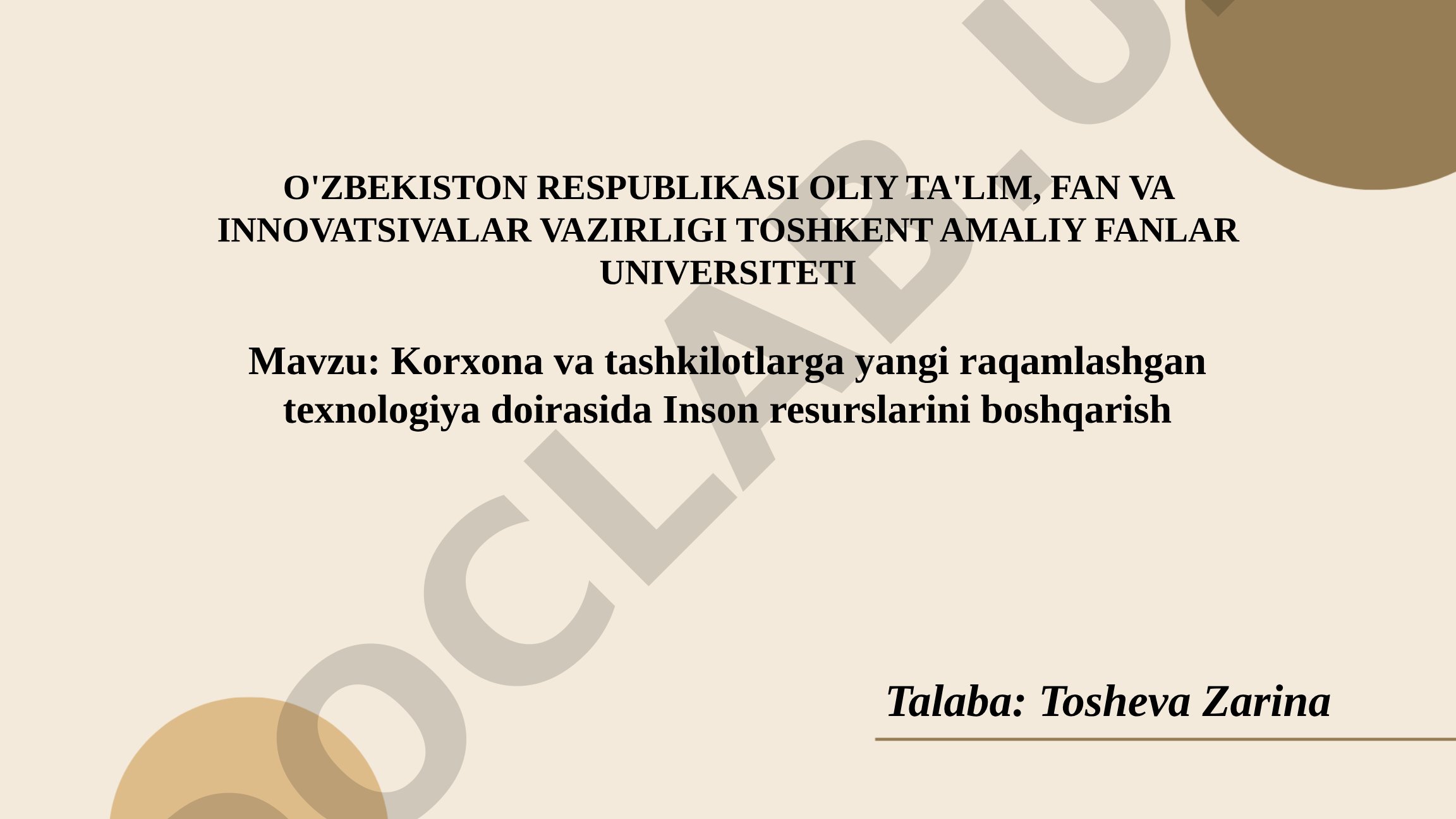 Korxona va tashkilotlarga yangi raqamlashgan texnologiya doirasida Inson resurslarini boshqarish