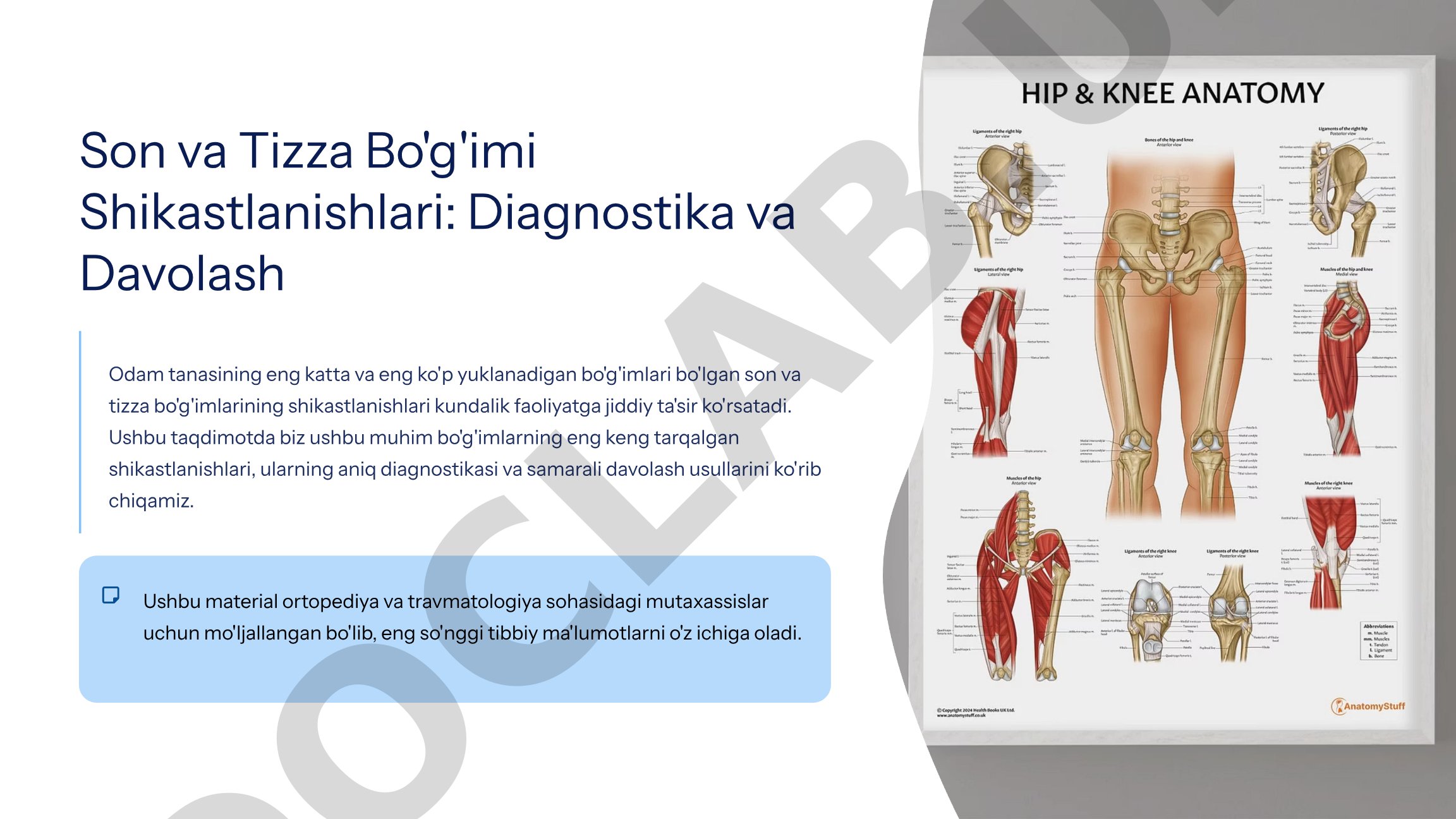 Son va Tizza Bo'g'imi Shikastlanishlari: Diagnostika va Davolash