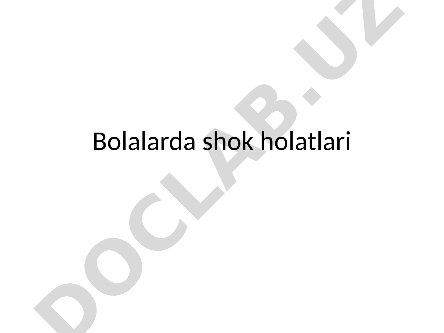Bolalarda shok holatlari: turlari, belgilari va yordam