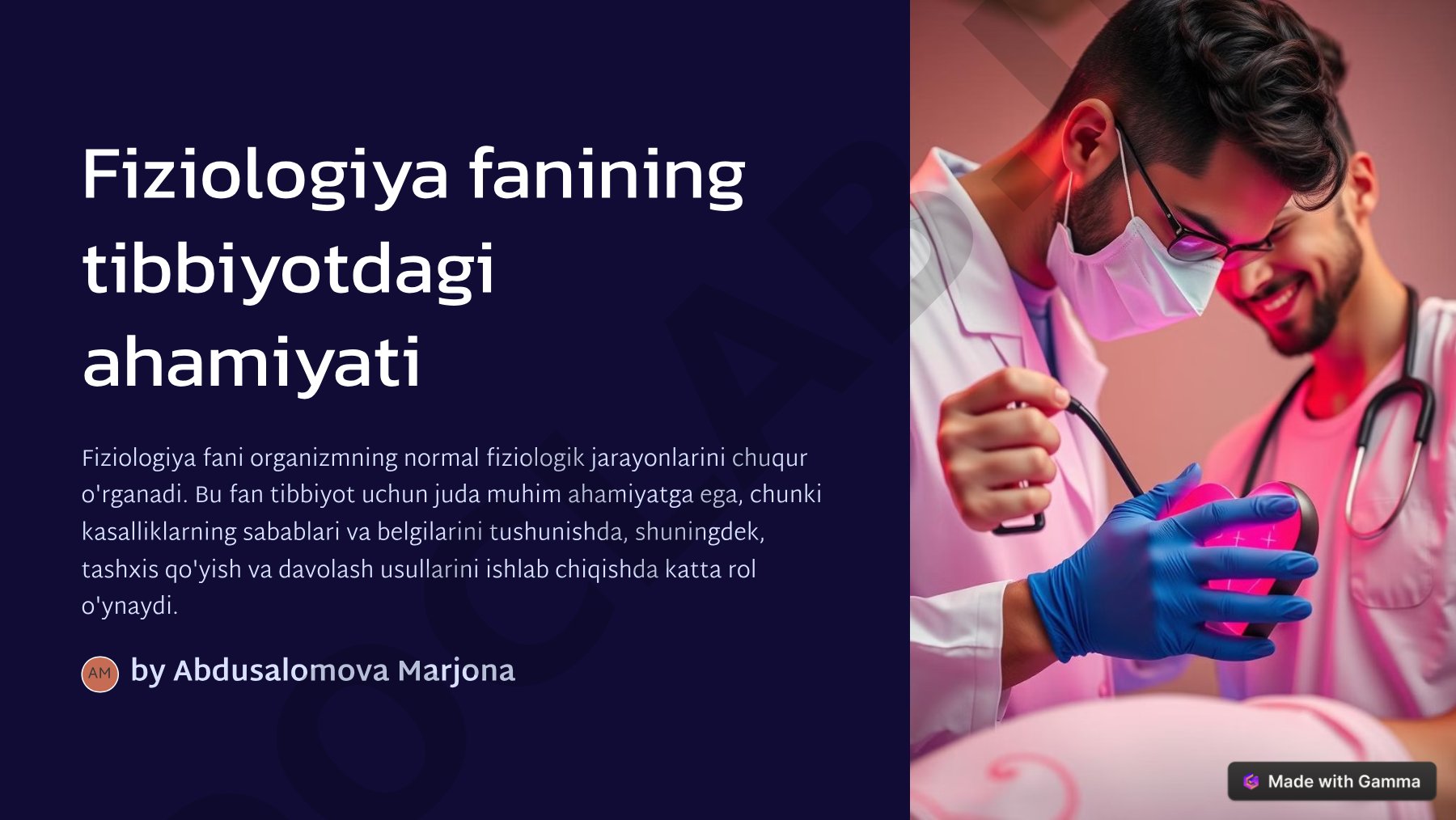 Fiziologiya fanining tibbiyotdagi ahamiyati