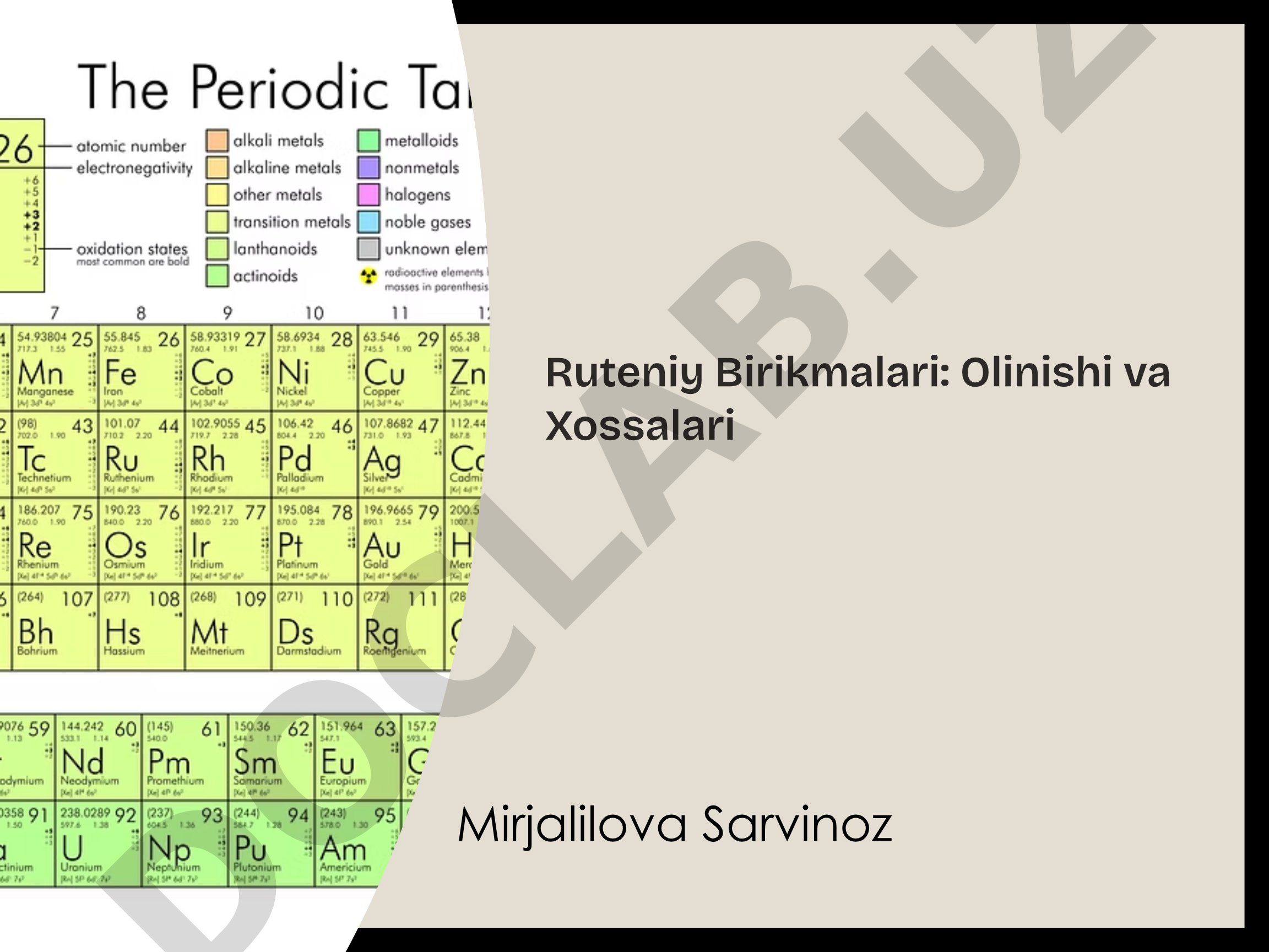 Ruteniy Birikmalari: Olinishi va Xossalari