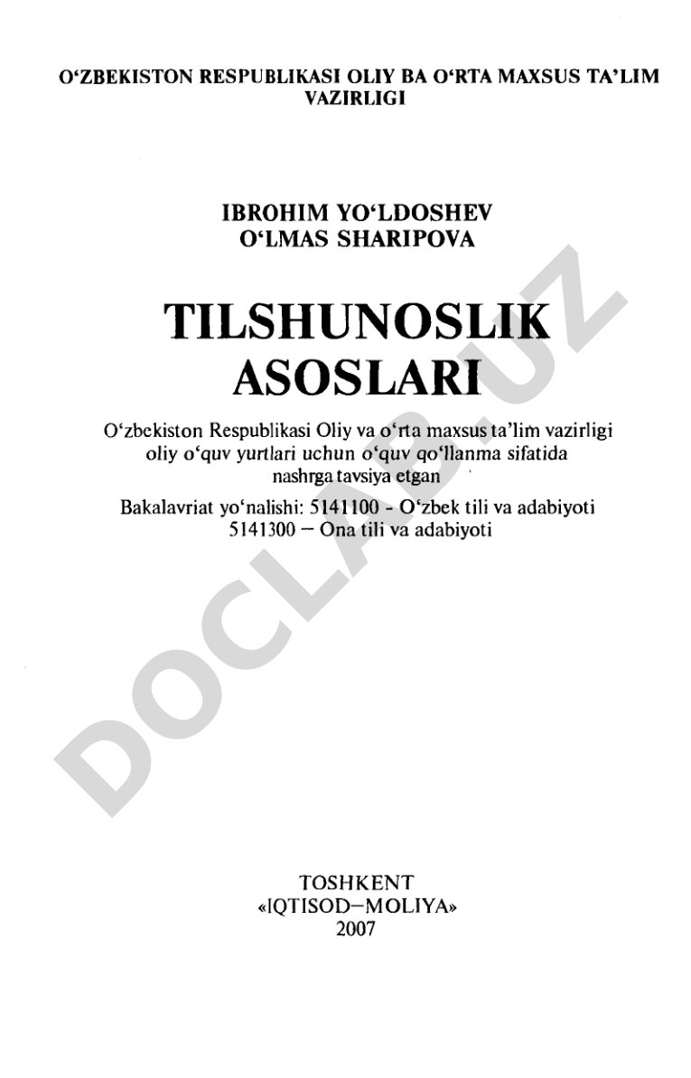 Tilshunoslik asoslari