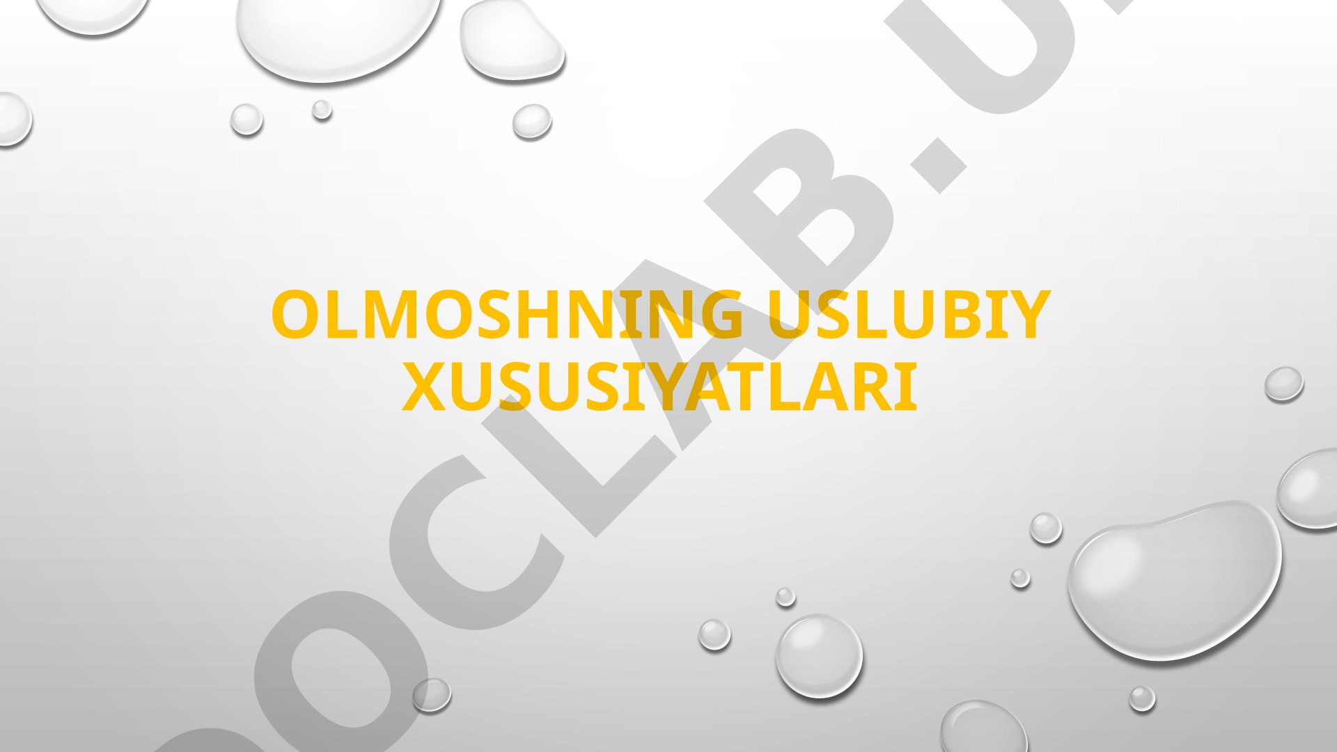 Olmoshning uslubiy xususiyatlari va turlari