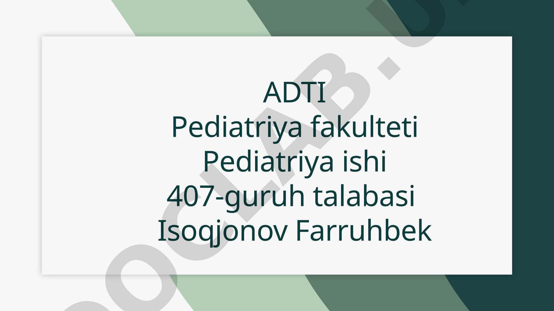 Psevdogipoparaterioz etiologiyasi, patogenezi, klinikasi, davolash usullari