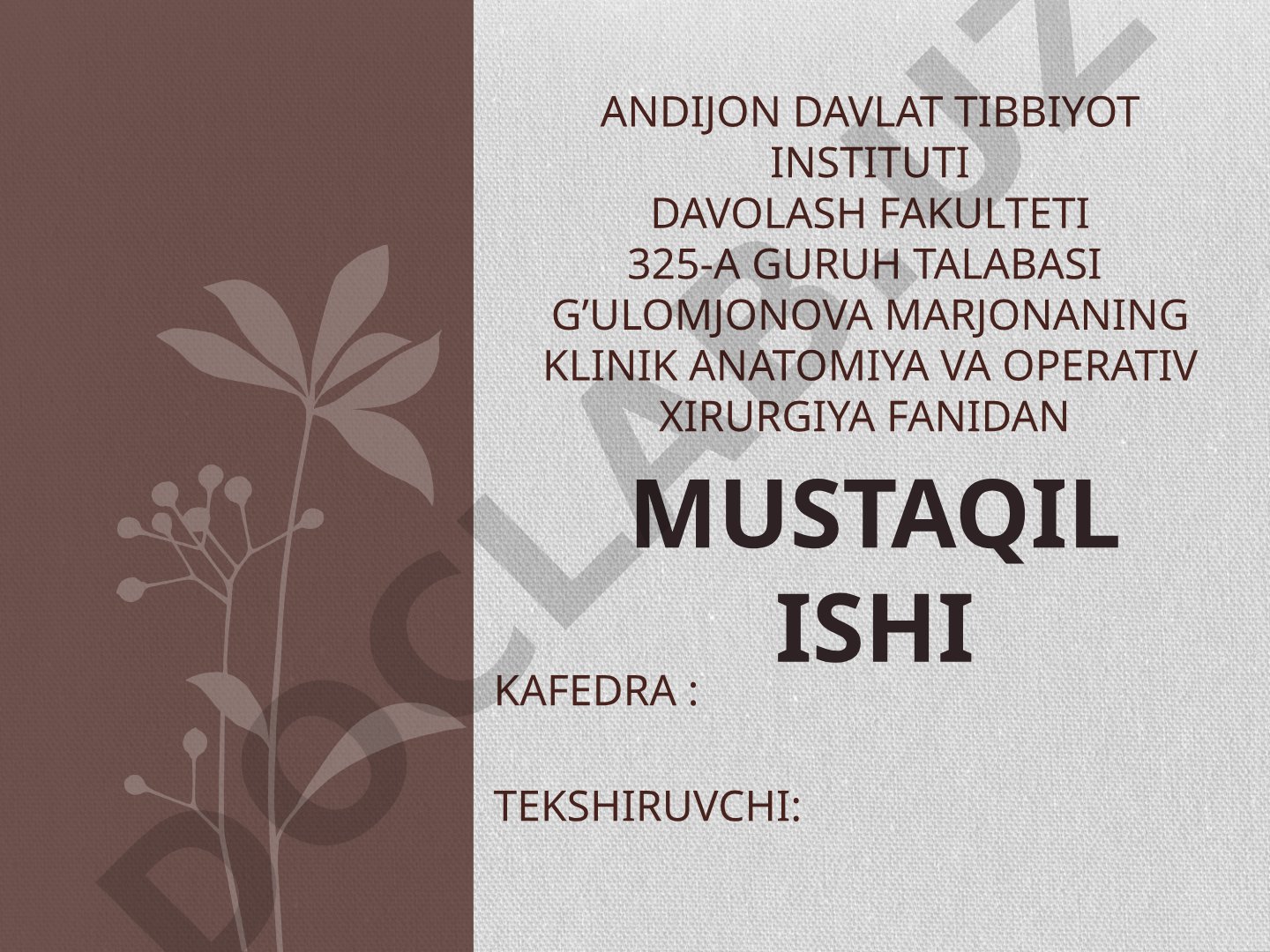 Qizilo'ngach stenozlari va atreziyalarda operatsiyalar