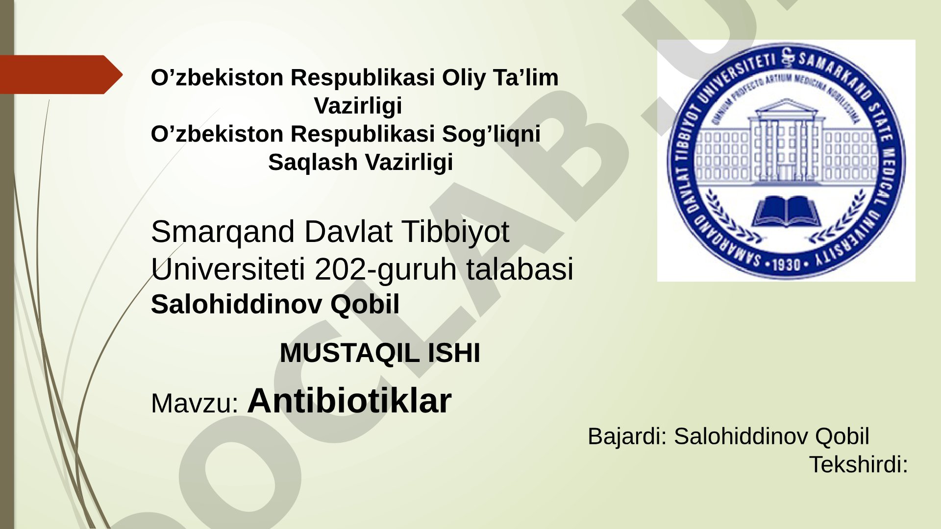 Antibiotiklar