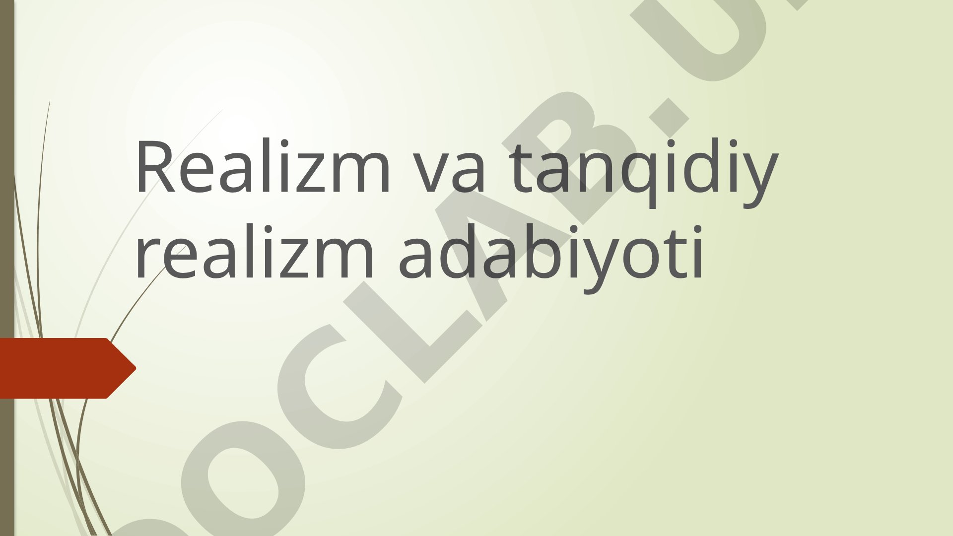 Realizm va tanqidiy realizm adabiyoti